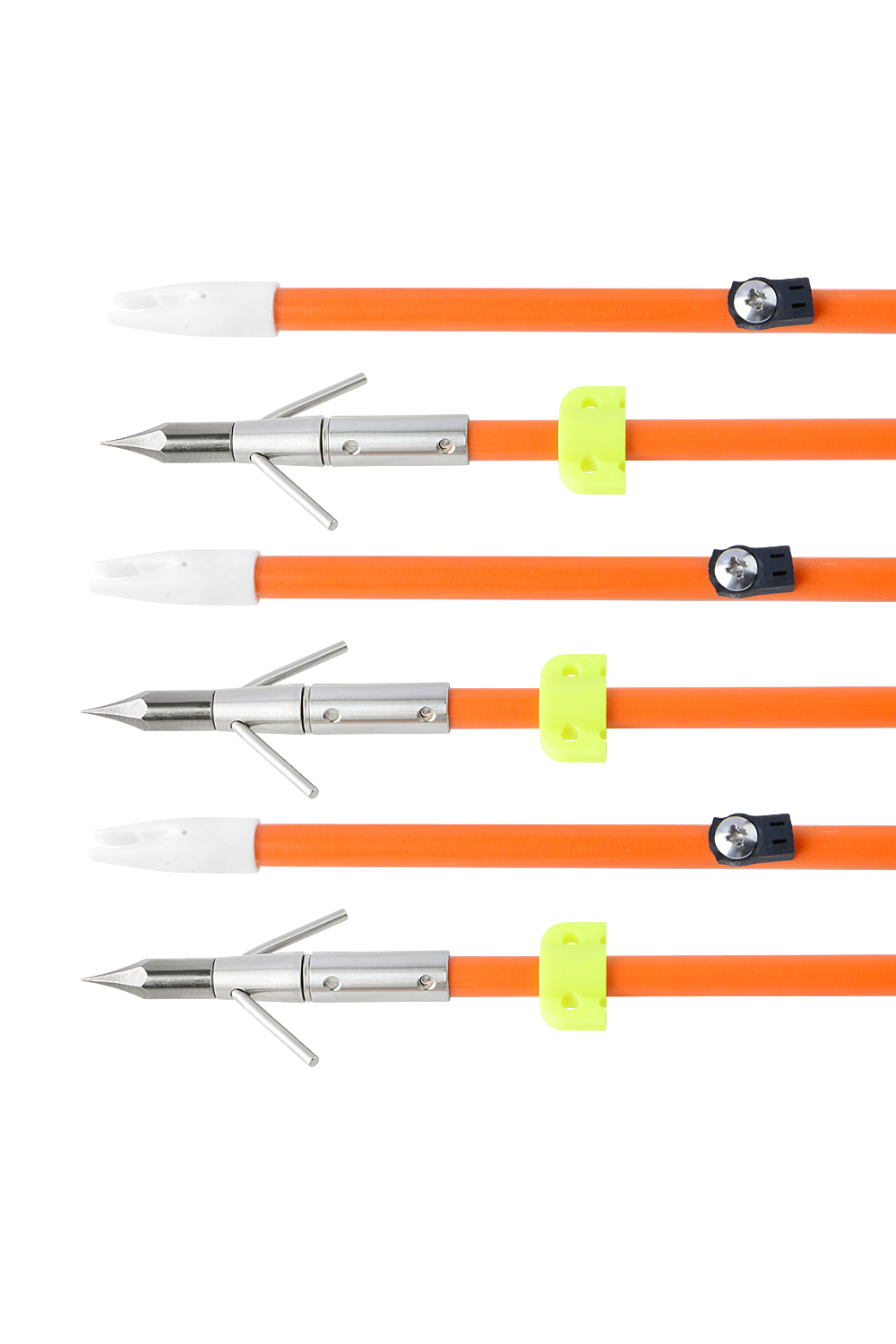 Lokearchery 8mm Fiberglass Bowfishing Arrow with Barbed Tip & Safety Slide