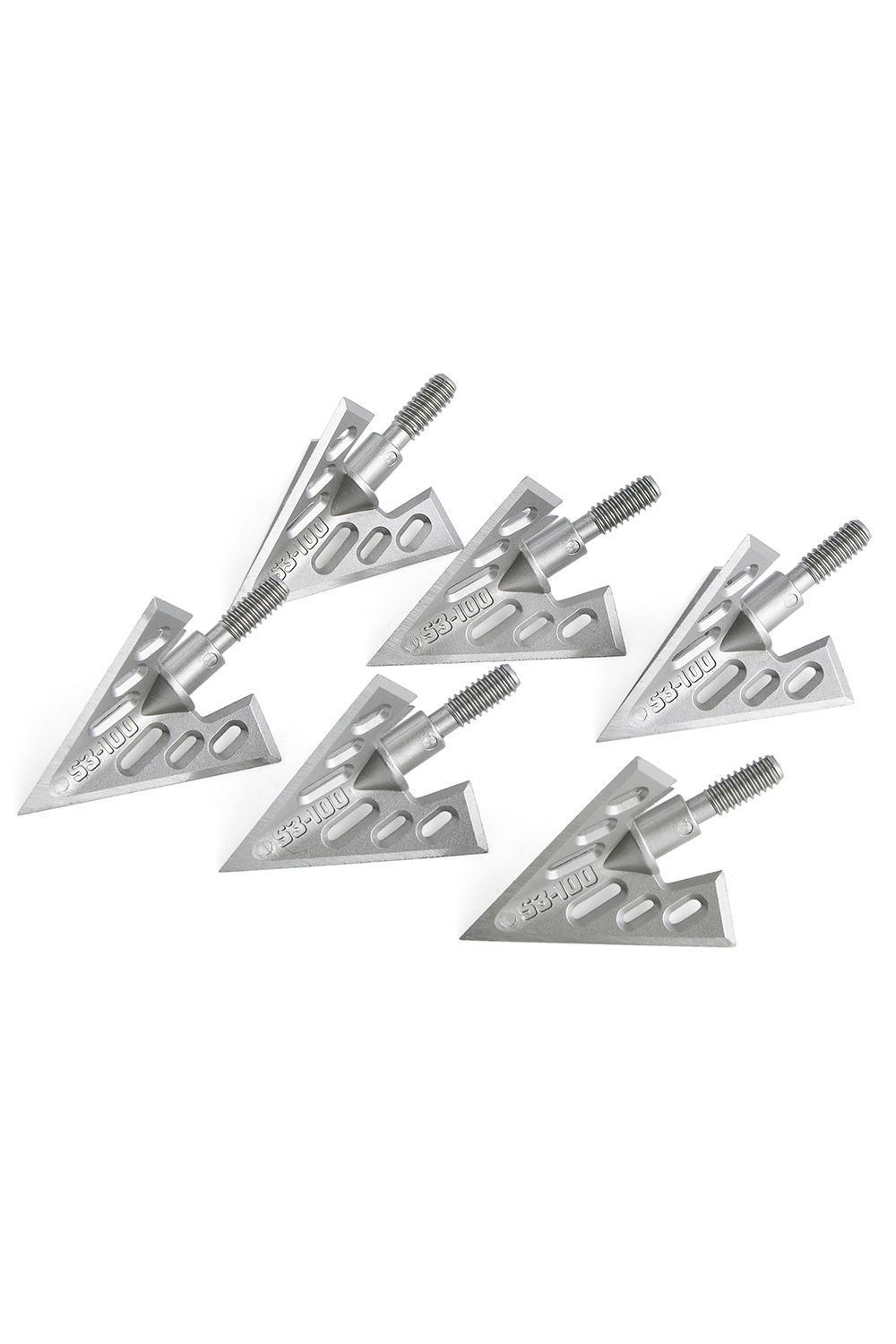 Lokearchery 3 Fixed Blades 100 Grain Aluminum Alloy Broadheads 