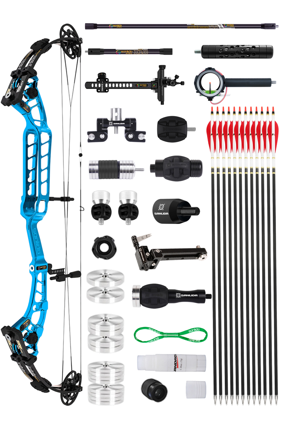 Sanlida 40″ ATA Hero 10 ΙΙ 30-70Lbs Target Compound Bow Kit