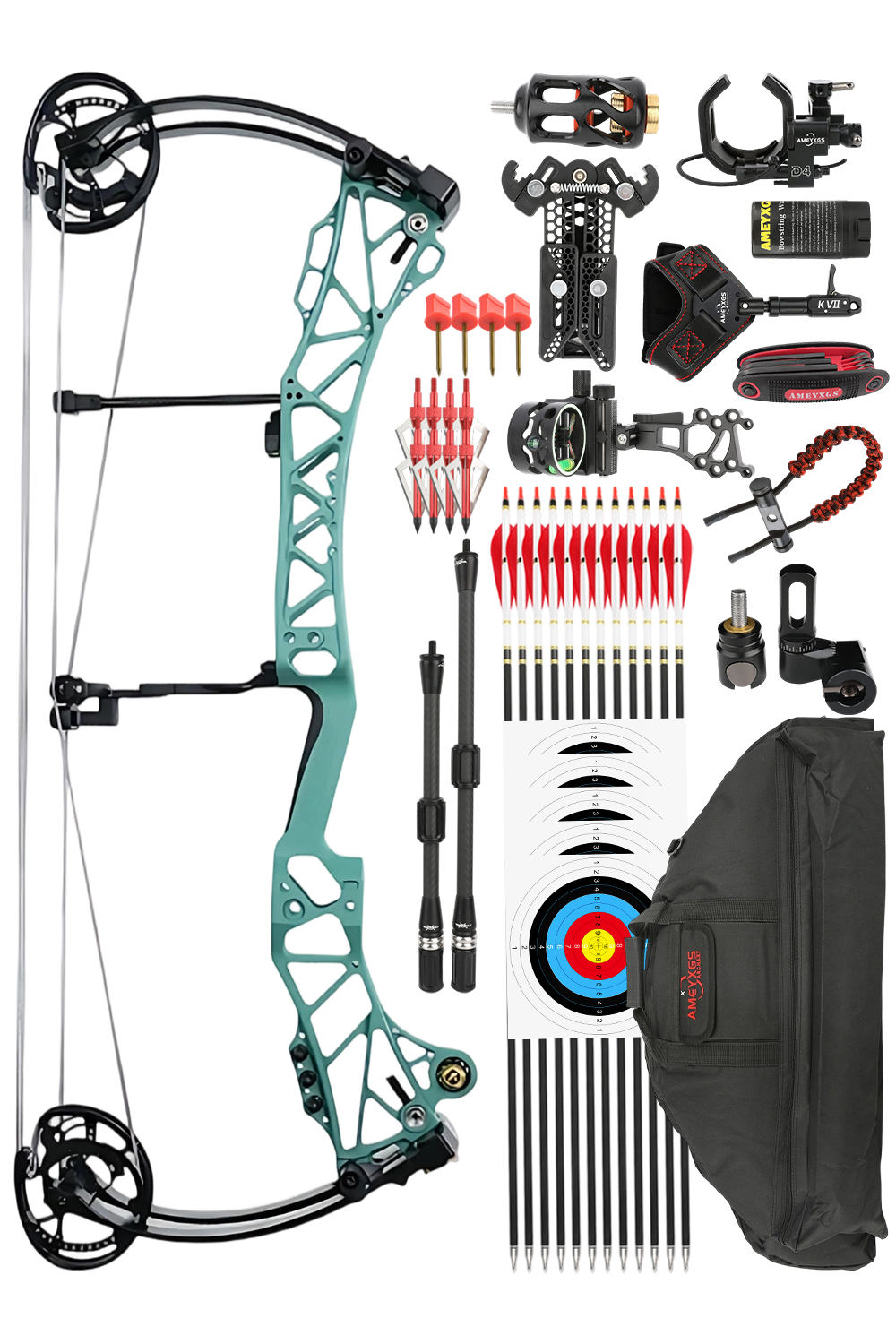 AGS Chuan Yu 45-75Lbs Olympic Competition Dual-Purpose Compound Bow Set