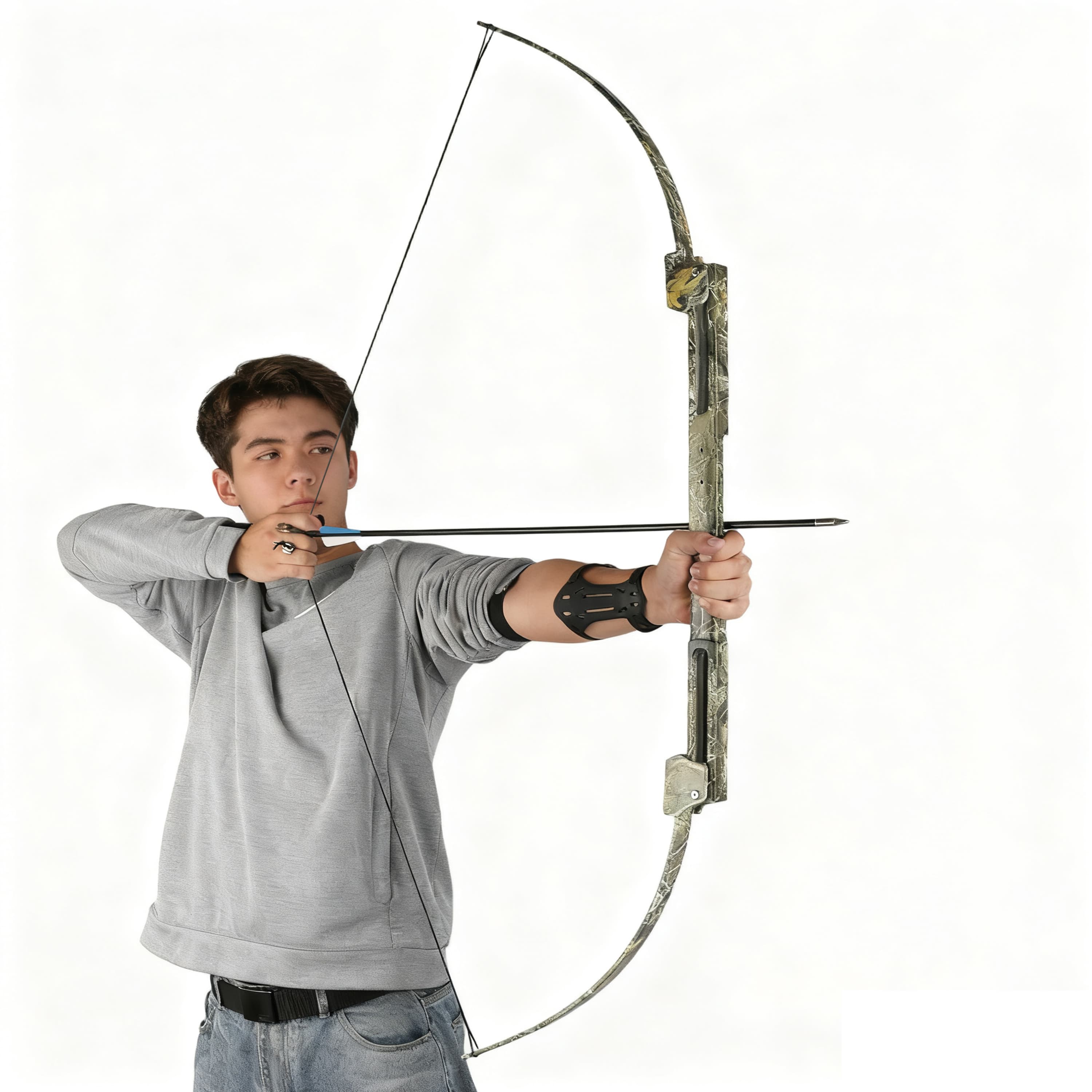 58" Folding Bow 35lbs Recurve Bow RH/LH Outdoor Hunting 