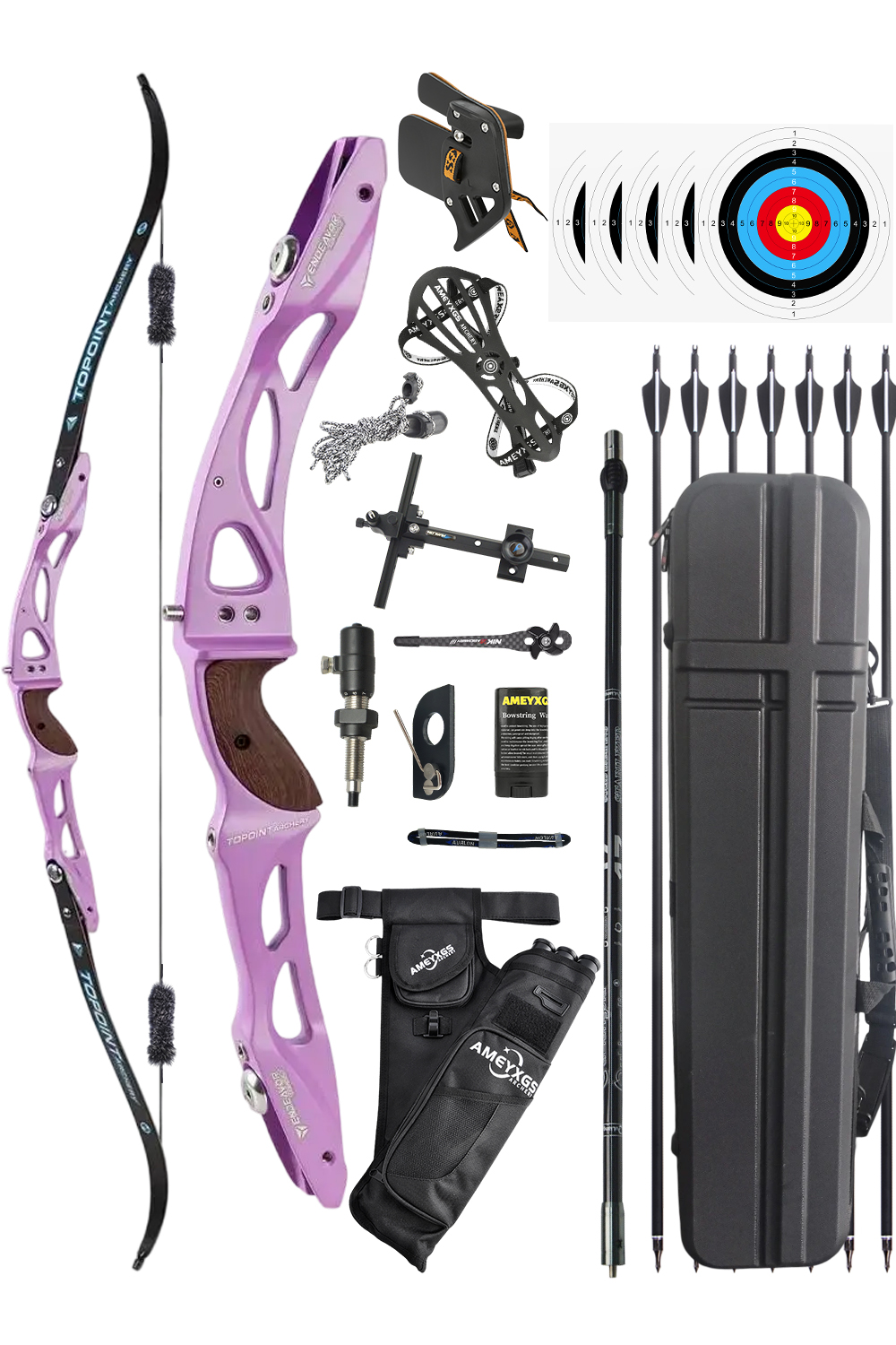 Topoint R10 ILF 18-44Lbs Intermediate Shooter Competitive Recurve Bow Set-Lokearchery