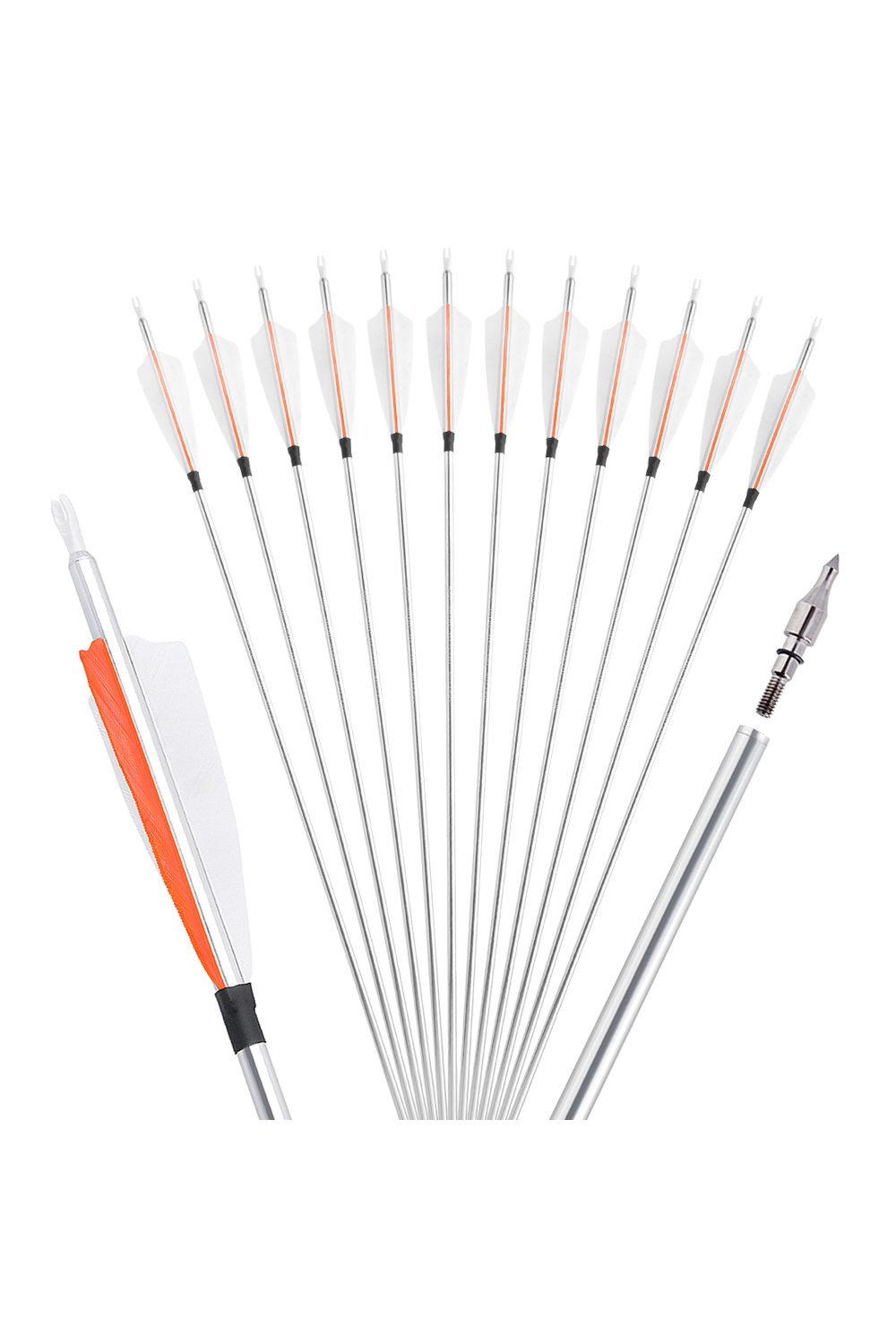 Sharrow 31.7" Aluminum Arrows SP500 Archery Hunting Arrows-Lokearchery