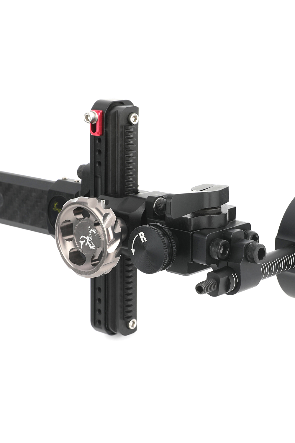 Topoint TX9610 Micro Adjustable Single Pin Carbon Bow Sight-Lokearchery