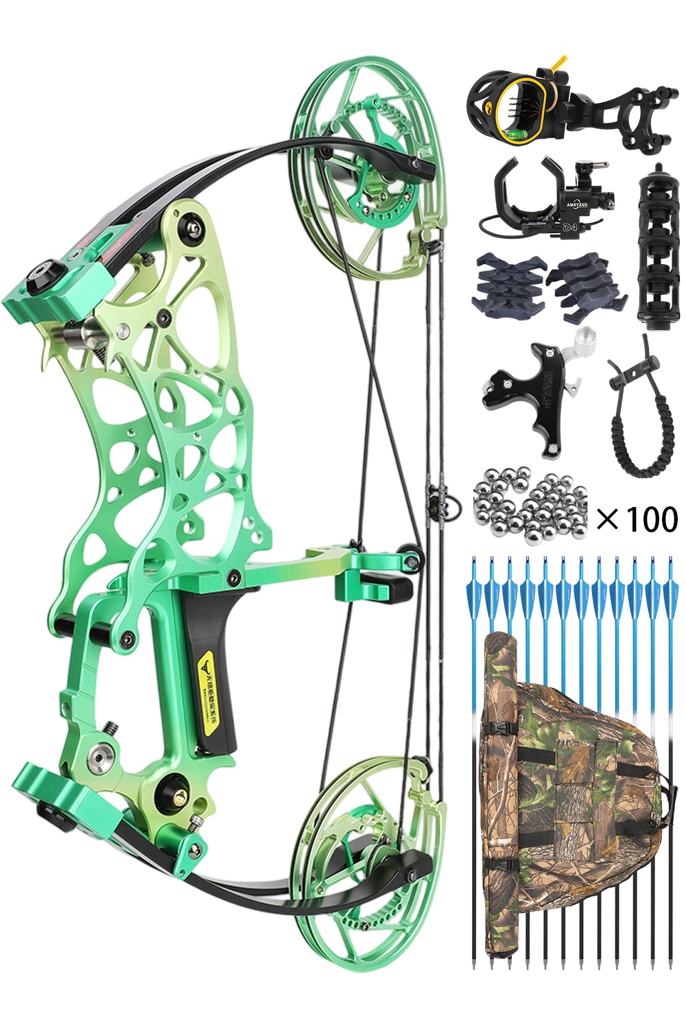Robin King Bull 201 35-70Lbs Hunting Ball Bearing Compound bow Set RH LH