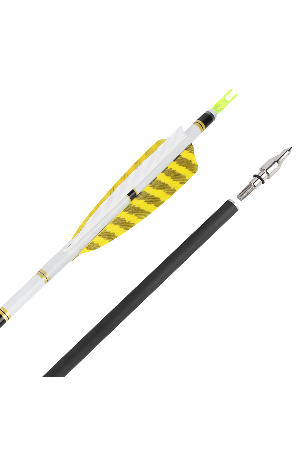 ●iCANDOR● Crescent Back Green Arrow CRB-G Carbon Arrows Deer Crossing 32 inch 300-800Spine Hunting