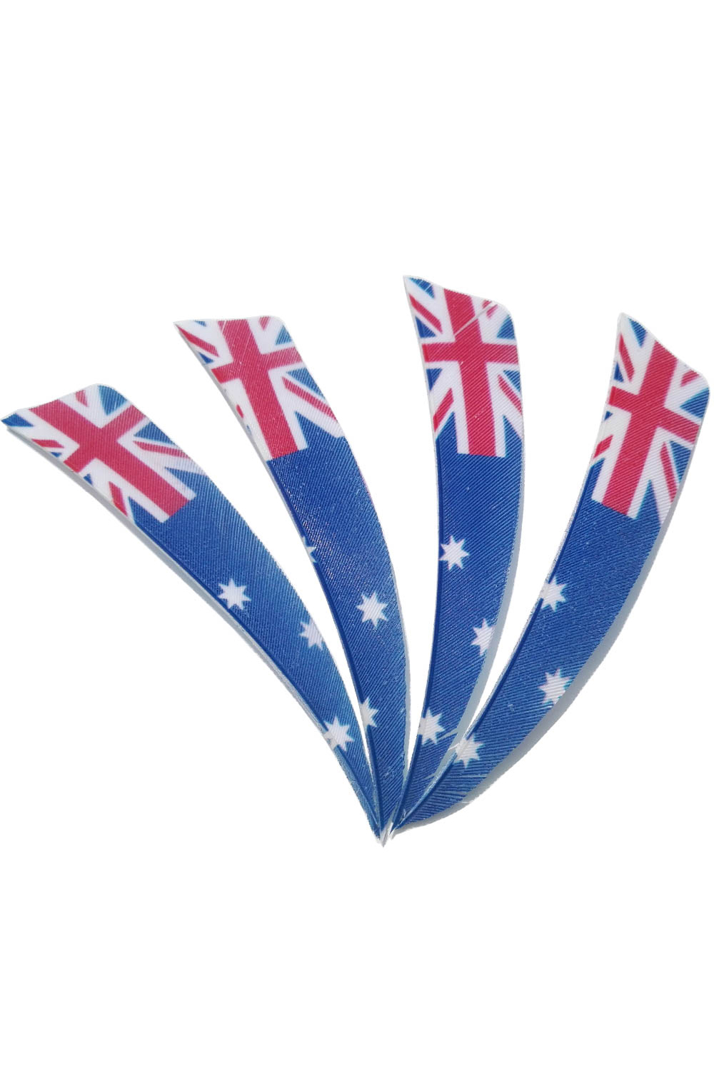 Lokearchery 4 inch Shield Cut Printed Arrow Feathers - 50 Pack