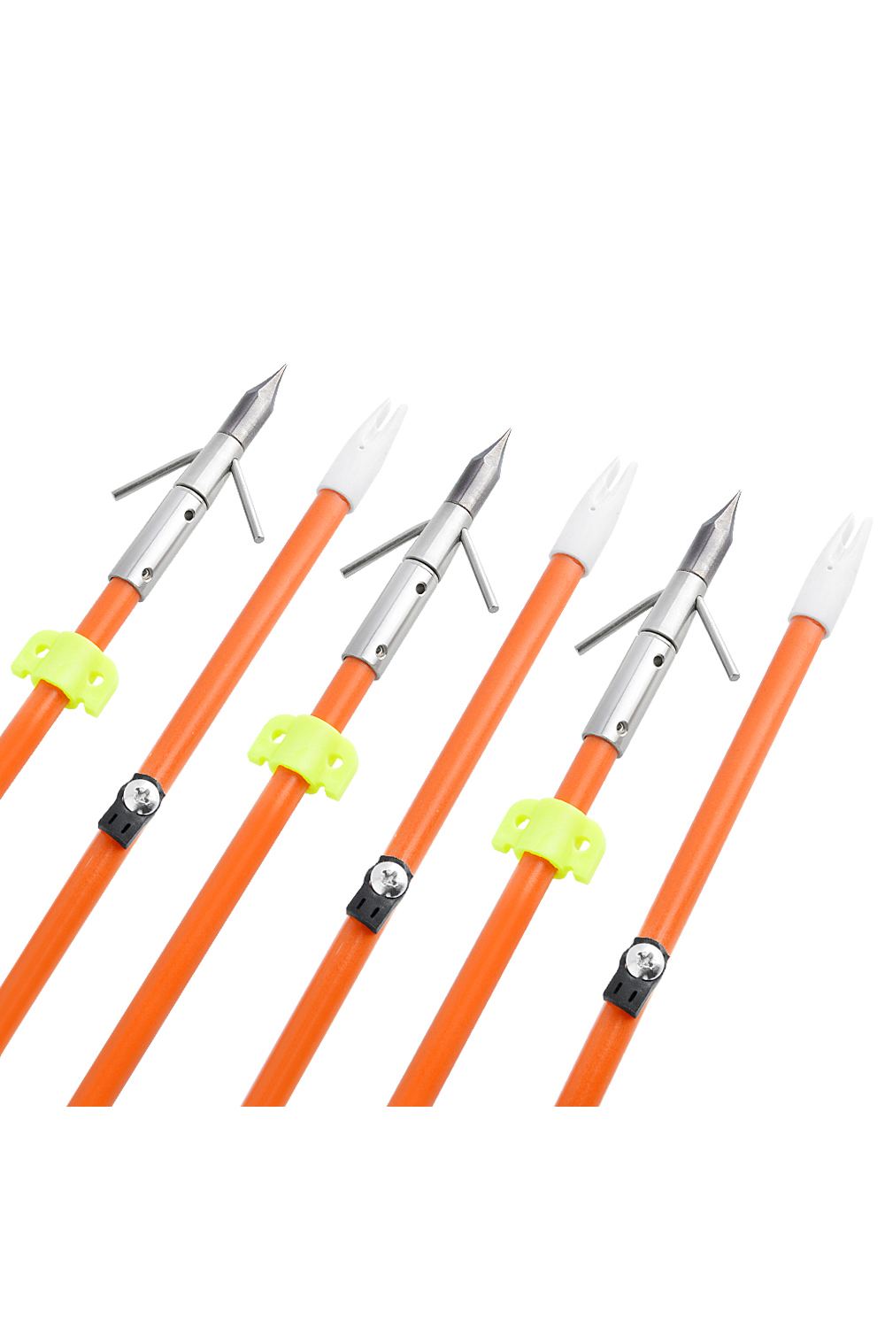 Lokearchery 8mm Fiberglass Bowfishing Arrow with Barbed Tip & Safety Slide