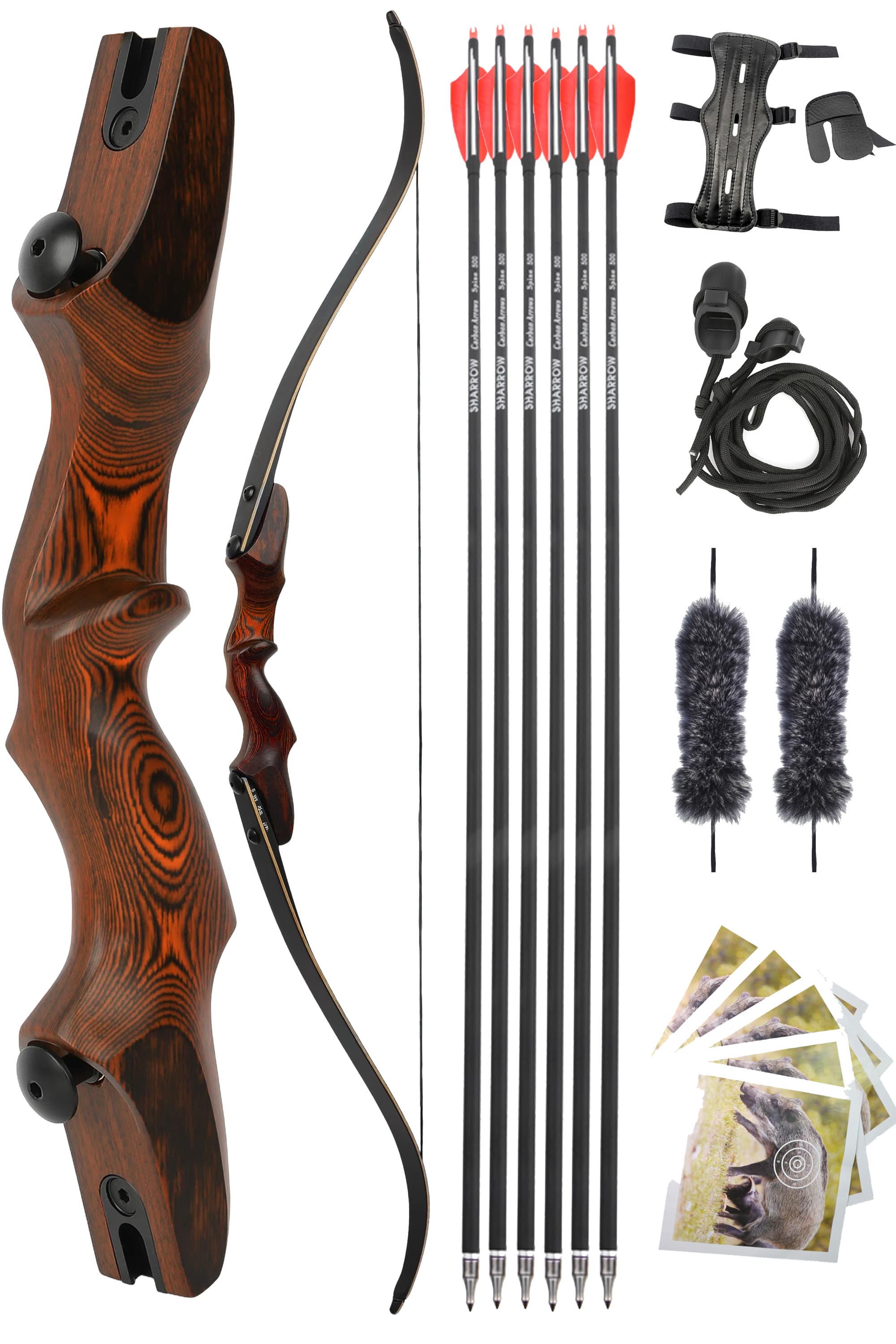 Rock Bear Recurve Bow 20-60LBS Takedown Bow Archery Hunting