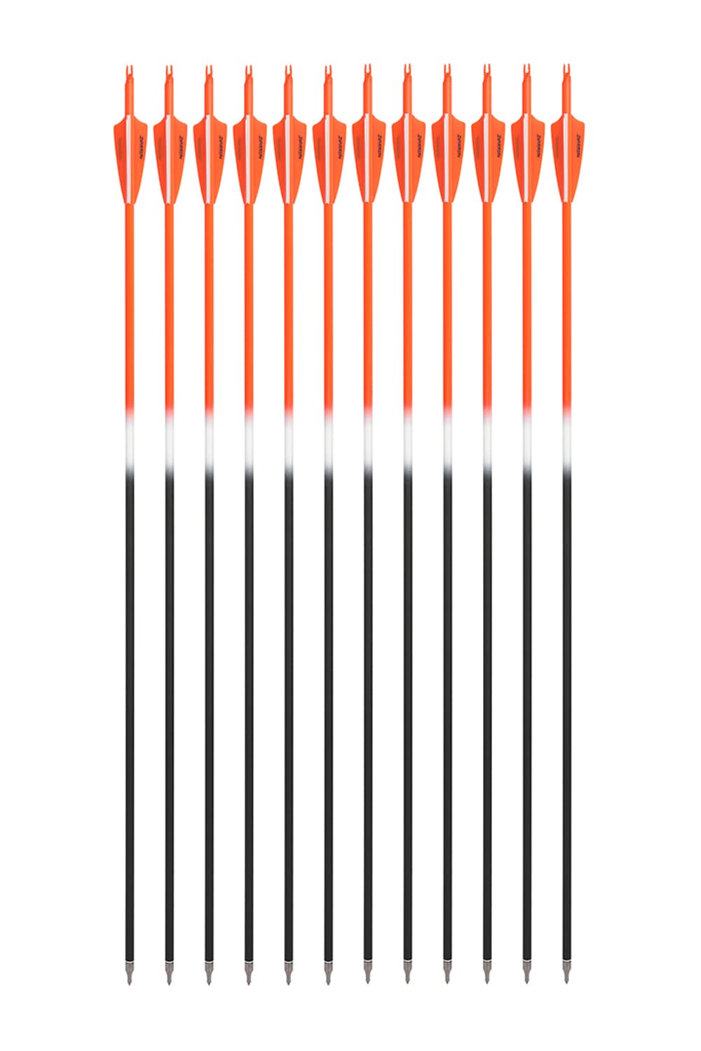 Sharrow 3" Half Color Rubber Feather 500 Spine Hybrid Arrows-Lokearchery