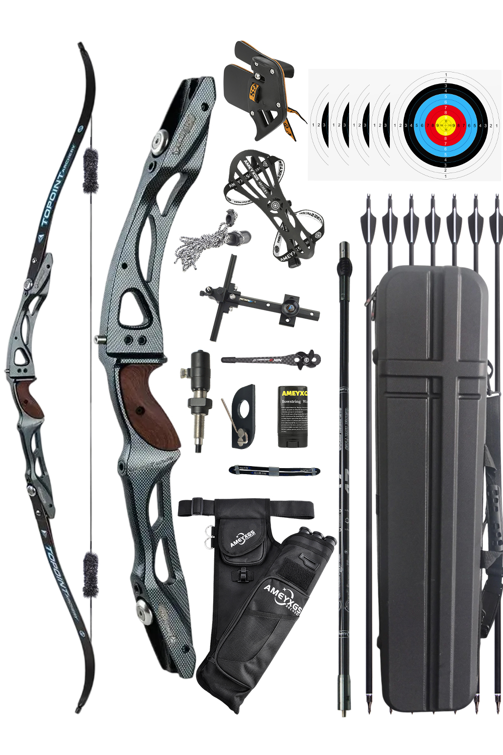 Topoint R10 ILF 18-44Lbs Intermediate Shooter Competitive Recurve Bow Set-Lokearchery
