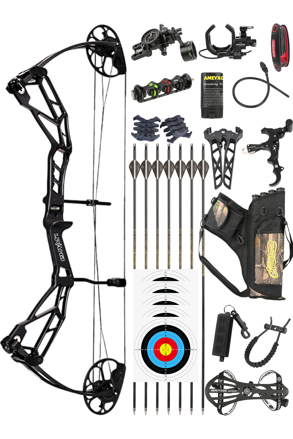 Lwano Pango 30-70Lbs Archery Hunting Compound Bow Set-Lokearchery