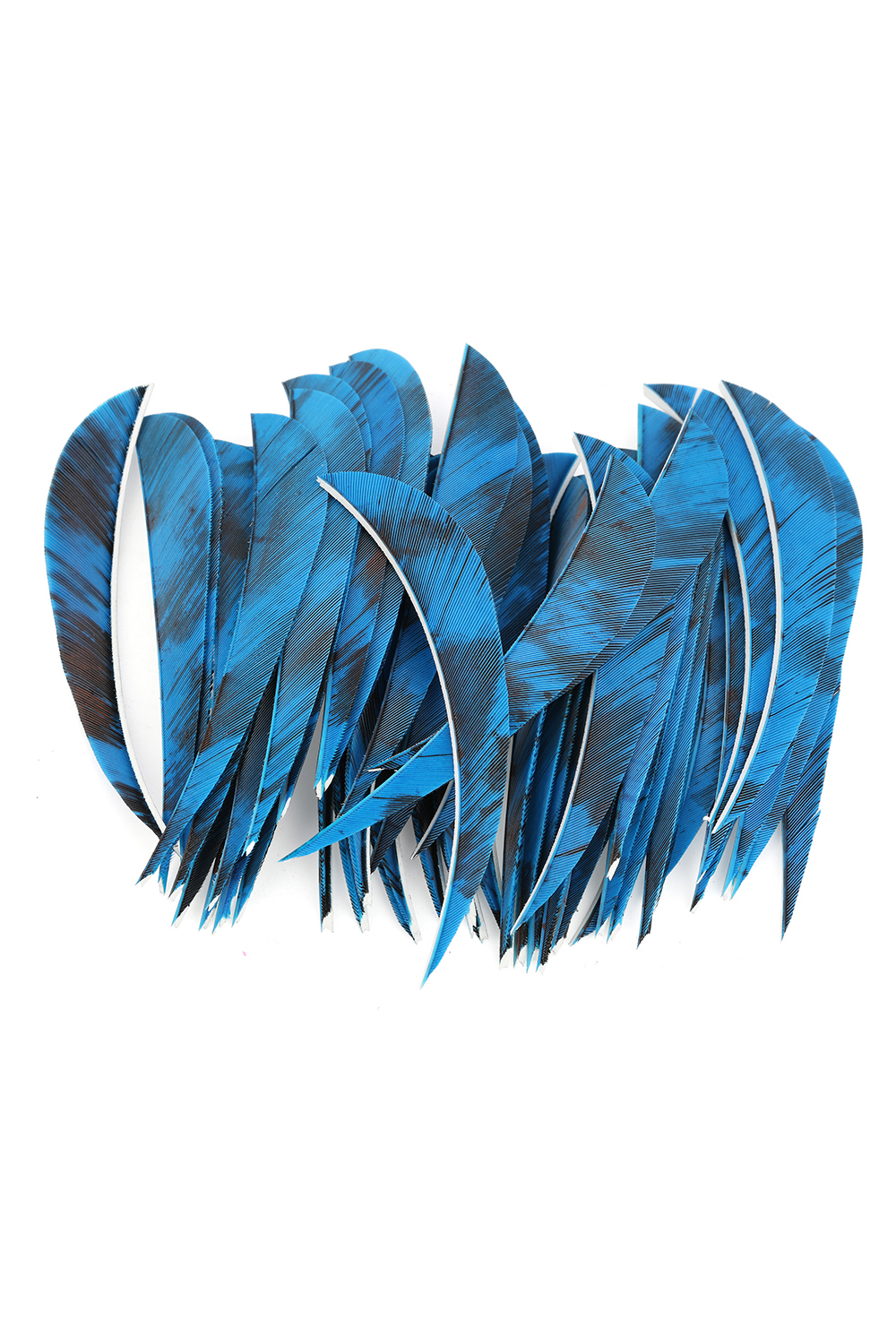 4/5" Teardrop Flame Real Feathers Archery Arrow Fletching - 50Pcs