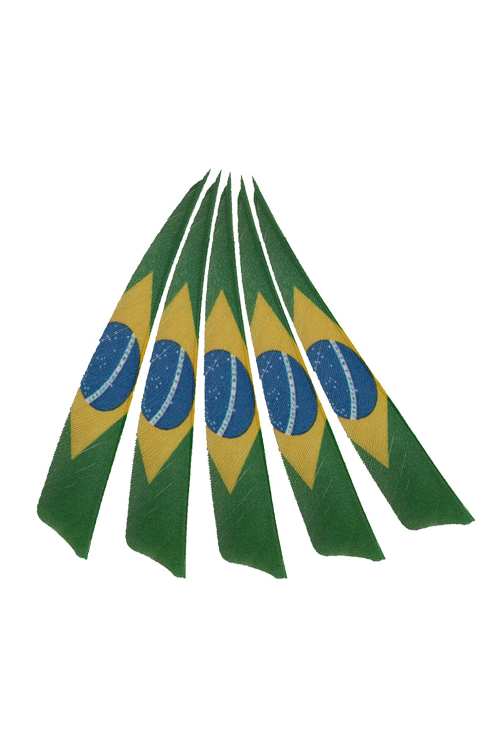 Lokearchery 4 inch Shield Cut Printed Arrow Feathers - 50 Pack