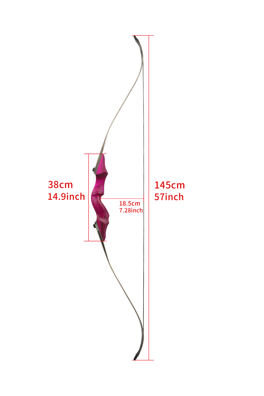 Black Hunter 60" Takedown Longbow 20-60Lbs Hunting Recurve Bow Set