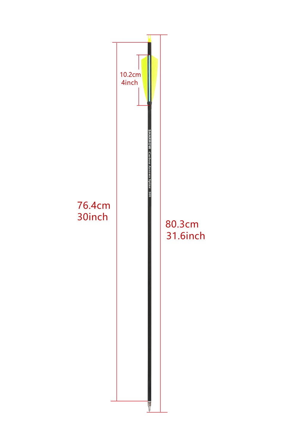 Sharrow 30 inch 500Spine Carbon Arrows for Compound/Recurve Bows