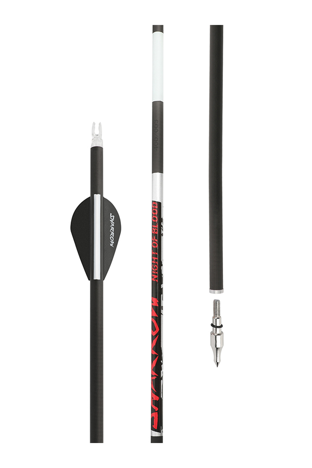 Sharrow 32" Blazer Feathered Pure Carbon Arrows-Lokearchery
