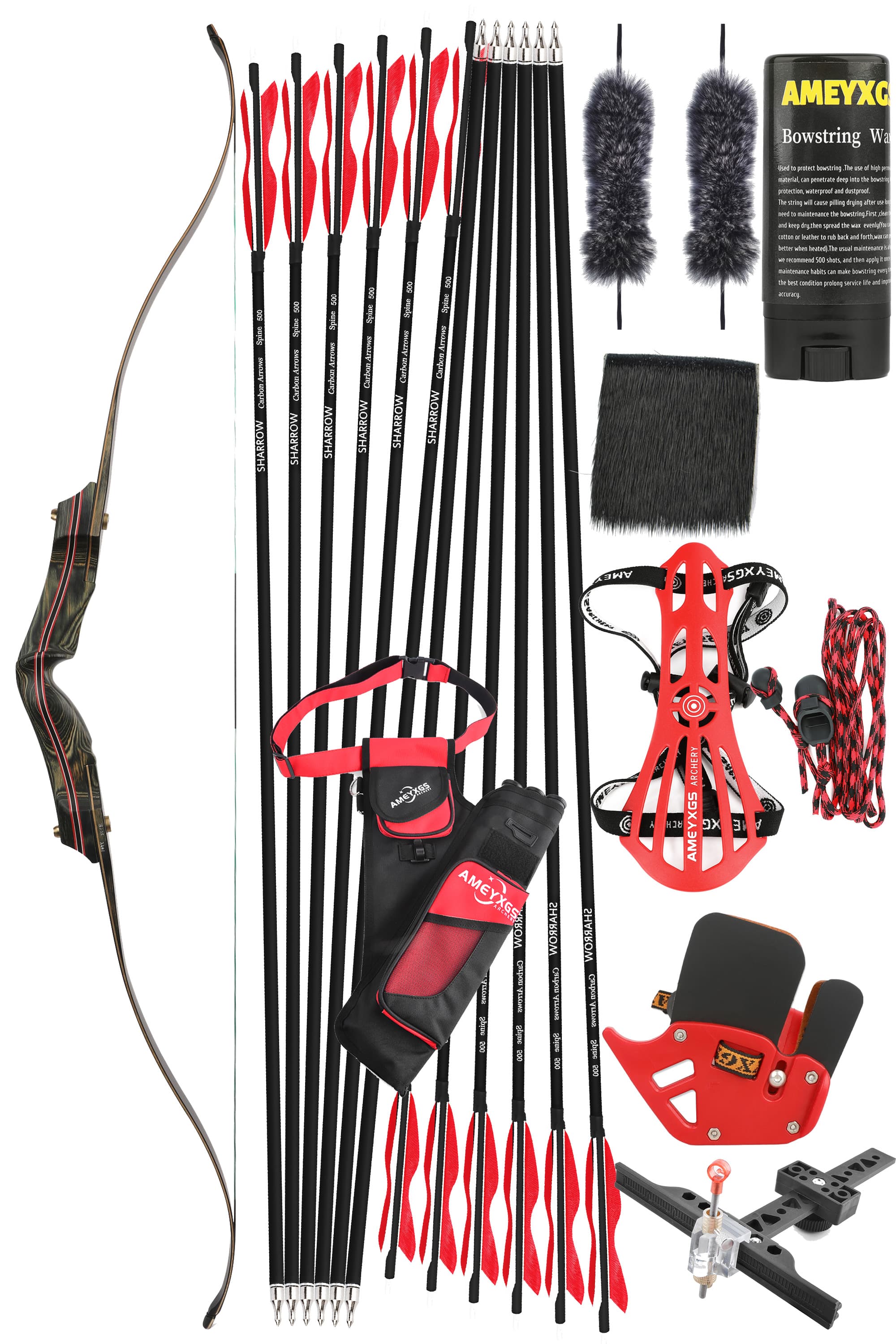 62" Reverse Hunting Bow 30-60Lbs Recurve Archery Set Archery