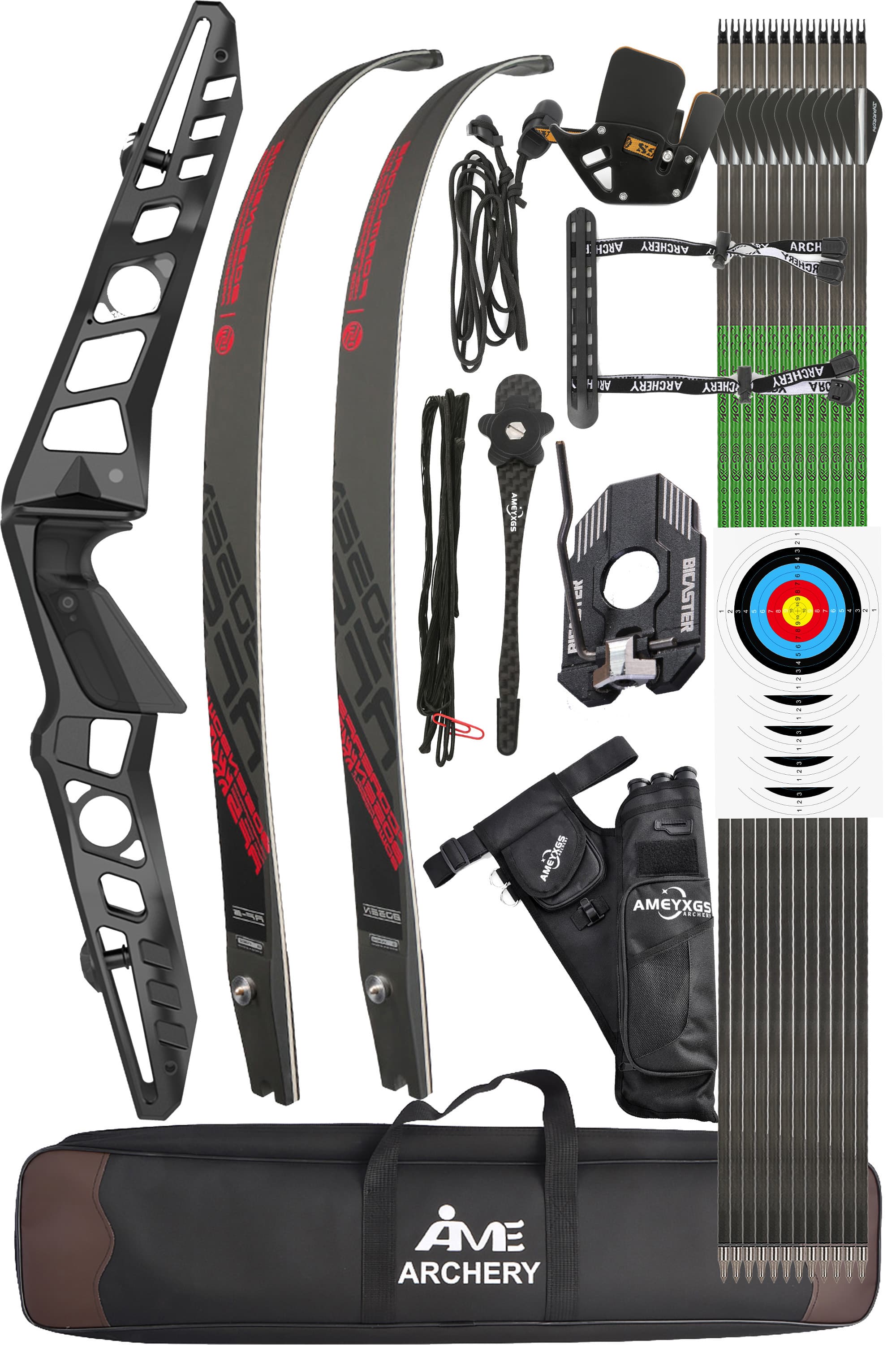 64inch Takedown Recurve Bow 20-60lb Outdoor Archery Shooting 