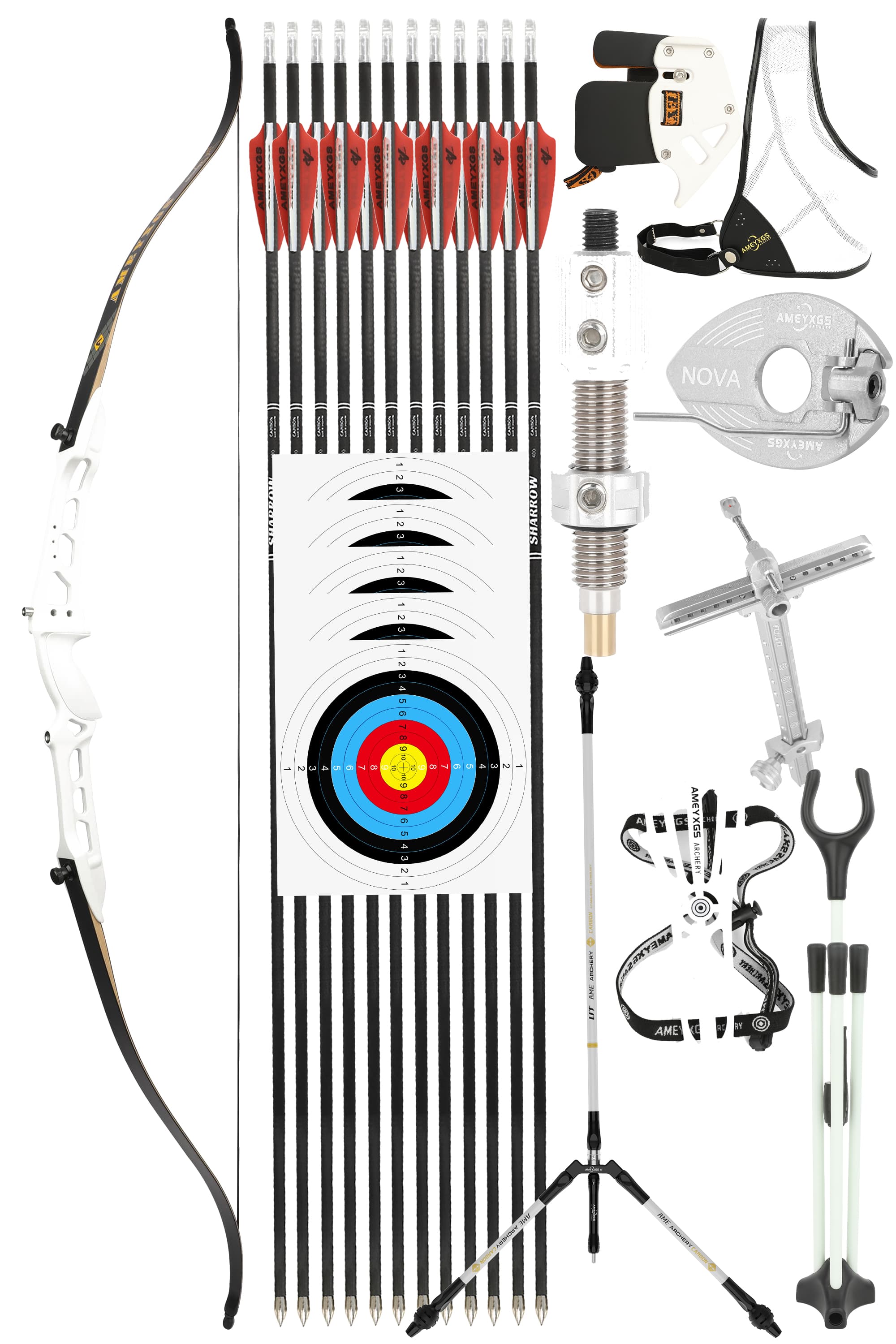 68" 70‘’ Competition Target Recurve Bow20-38lbs Takedown Aluminum Riser