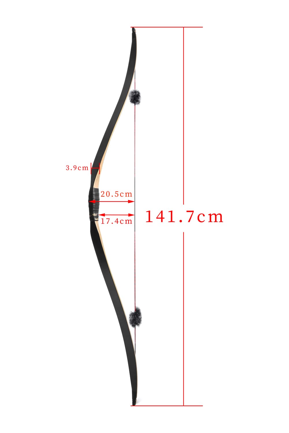 58" One-piece Traditional Hunting Recurve Bow-Lokearchery