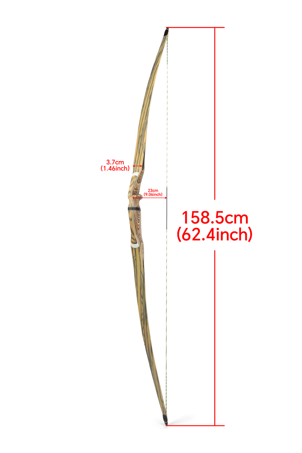 60"62"64" Hunting Traditional Bow 20-50Lbs Archery Longbow-Lokearchery