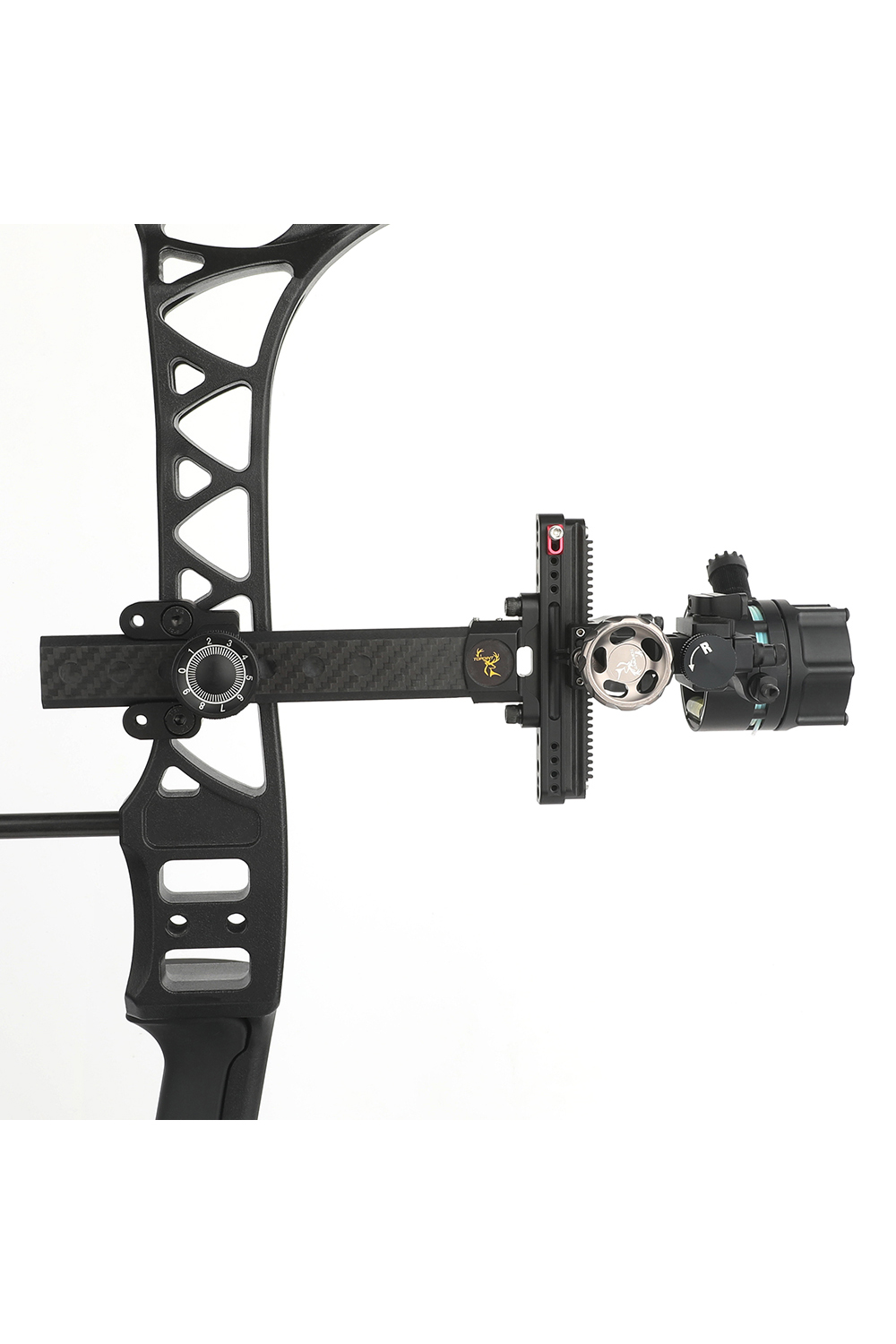 Topoint TX9610 Micro Adjustable Single Pin Carbon Bow Sight-Lokearchery