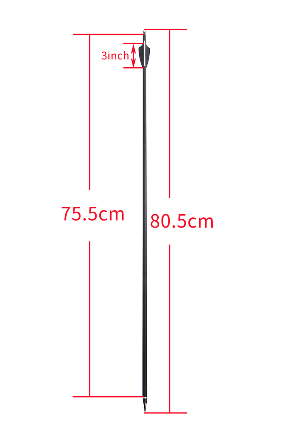 Lokearchery 500 Spine Carbon Arrows for Compound & Recurve Bows 