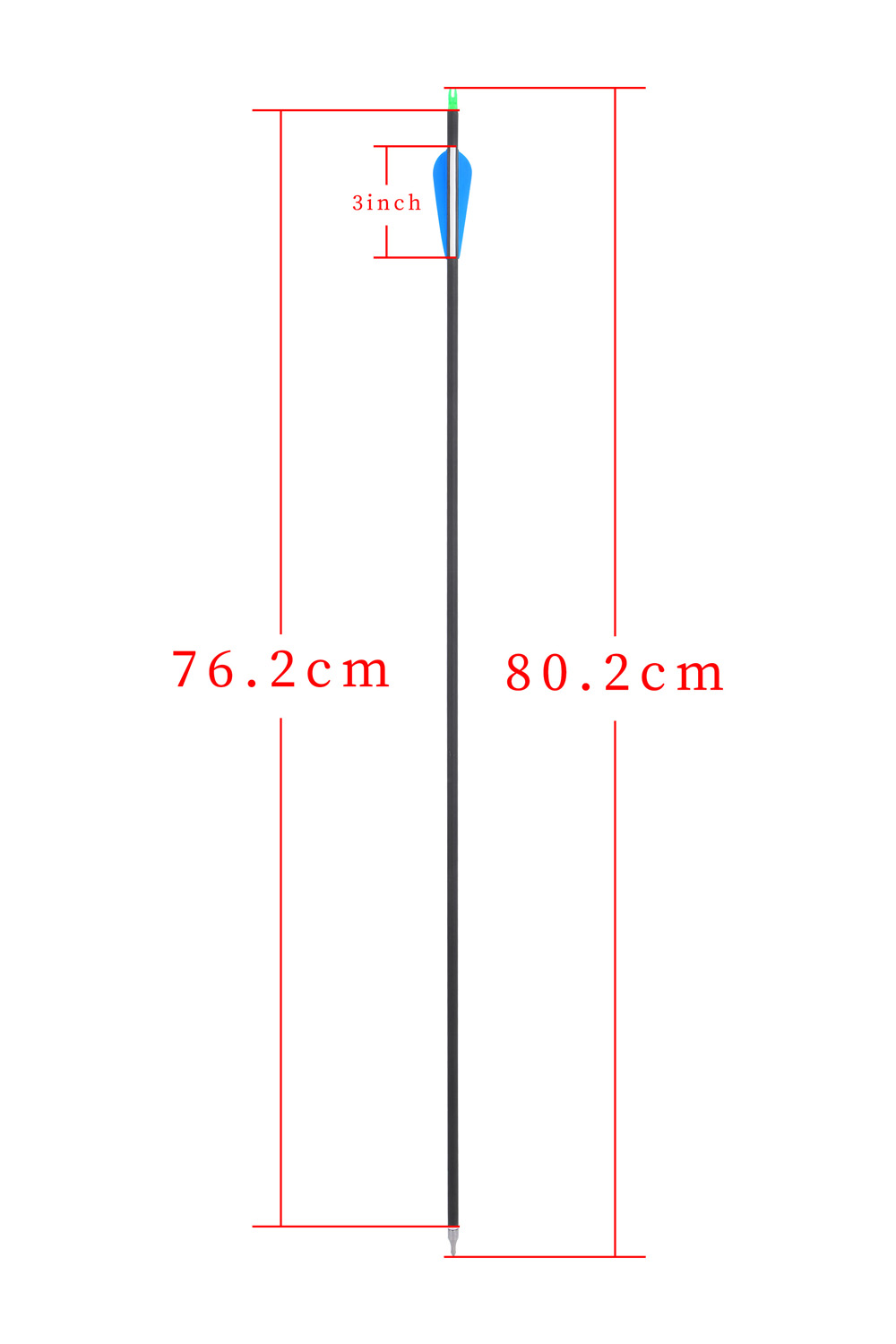 Lokearchery 30 inch 500 Spine Carbon Arrows for Hunting and Training