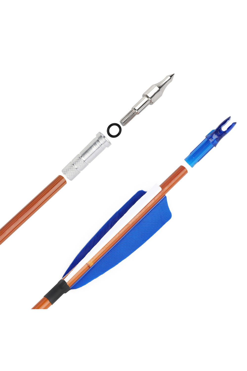 Lokearchery Bamboo Pattern 100gr Tips 500 Spine Carbon Arrows