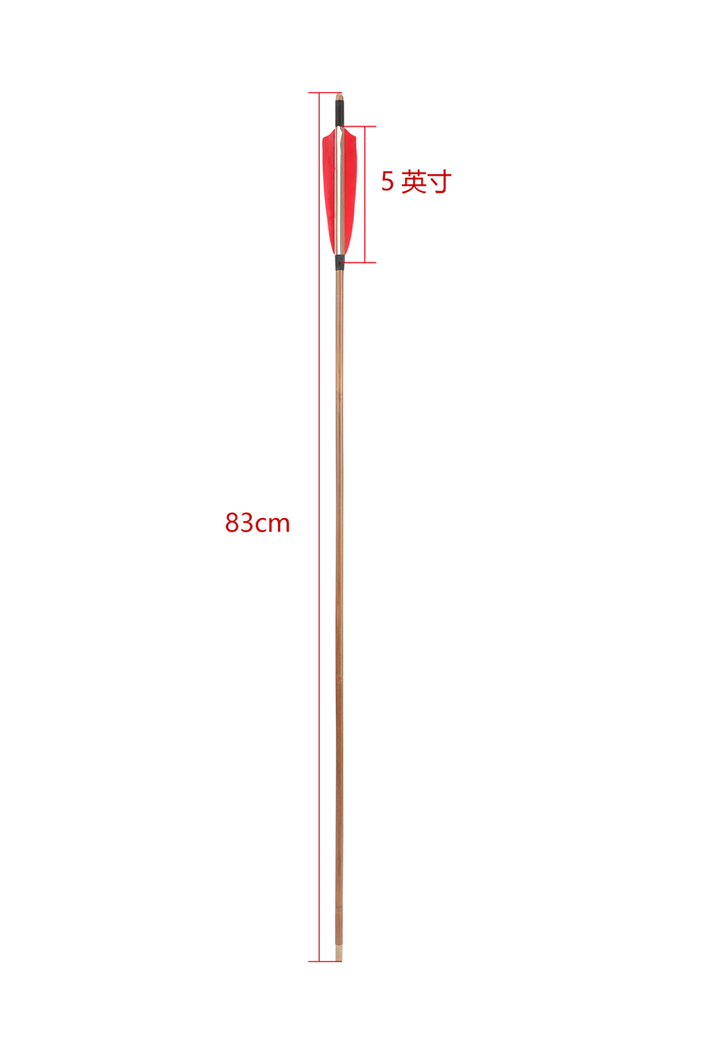 5" Shield Arrow Shaft 8mm Hunting Bamboo Arrows-Lokearchery