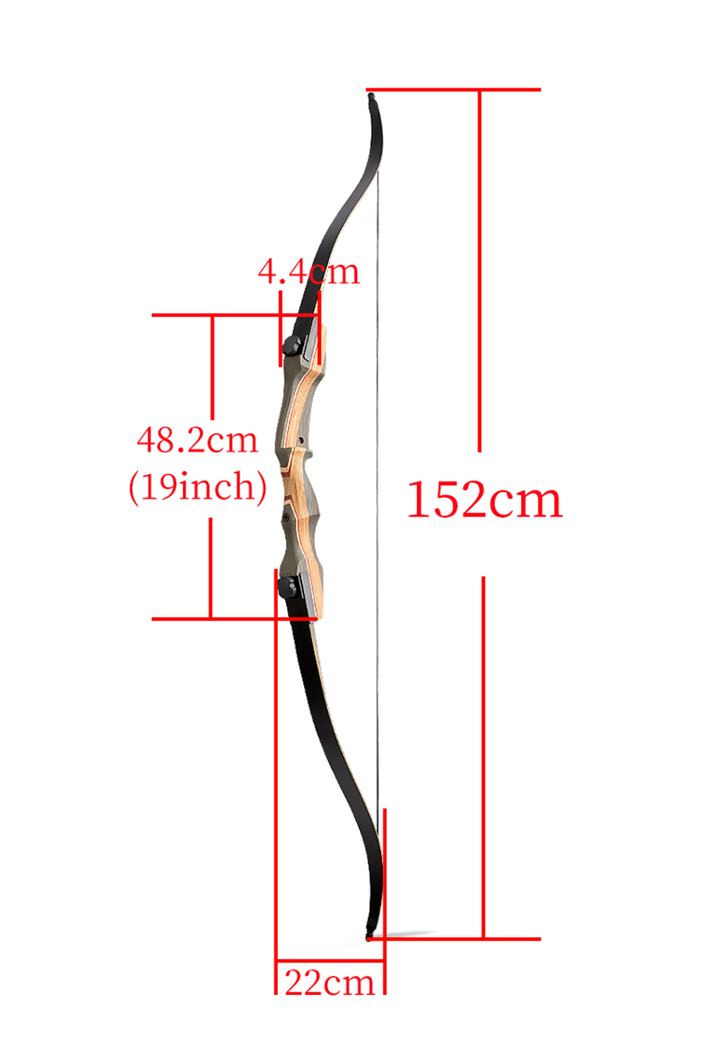 62" RH Recurve Bow 30-50Lbs Hunting Recurve Bow Set-Lokearchery