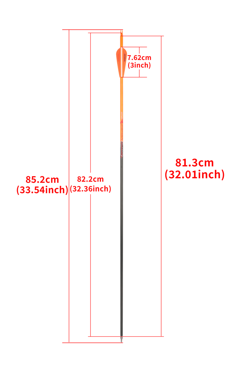 33"Sharrow ID6.2mm Pure Carbon Arrow-Lokearchery