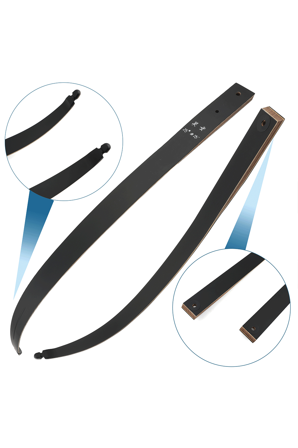 Black Hunter 20-60Lbs Hunting Archery Recurve Bow Set RH LH-Lokearchery