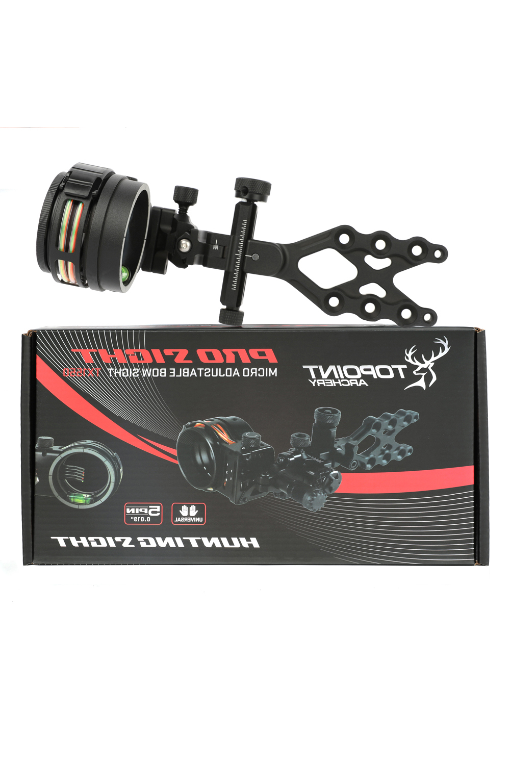 Topoint TX1550 Five-pin Adjustable .019" Bow Sight RH/LH-Lokearchery