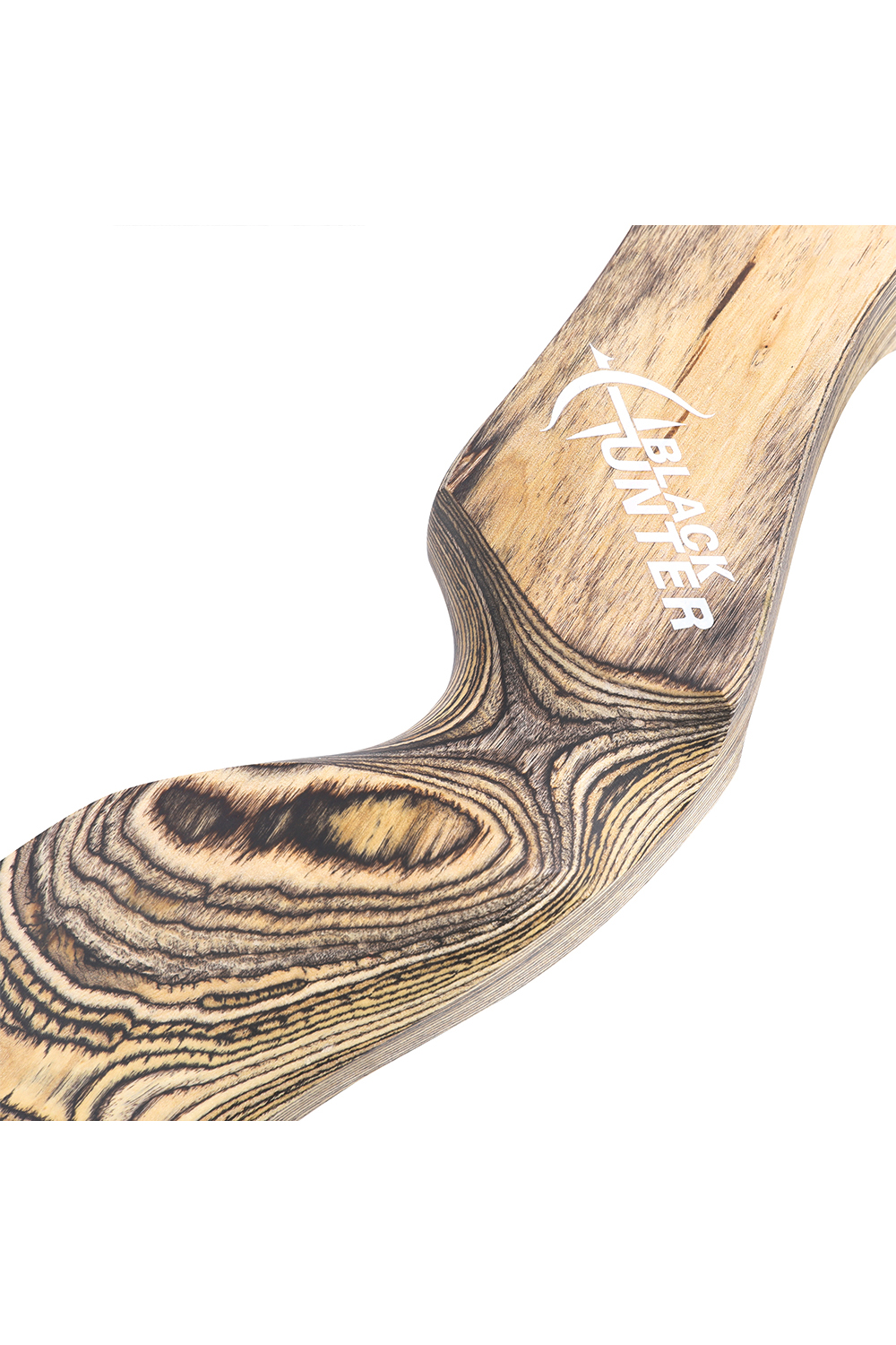 Black Hunter 50-60Lbs RH Wooden Recurve Bow Set for Hunting