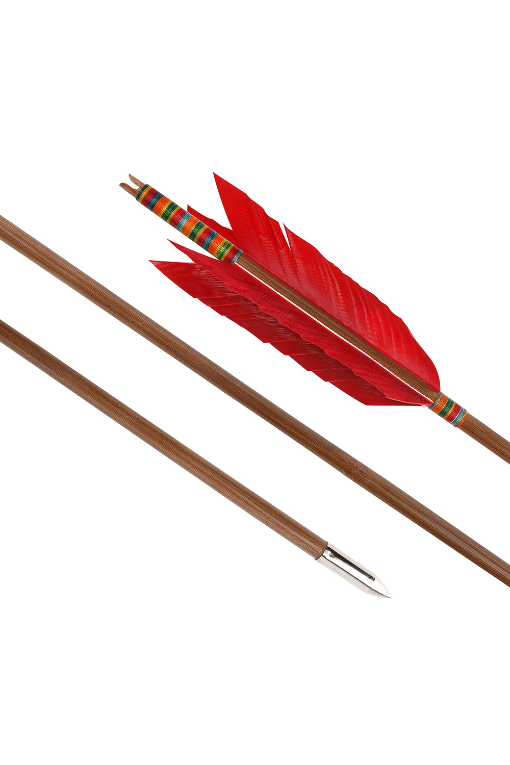 Lokearchery Handmade Bamboo Arrows with 4" Turkey Feathers