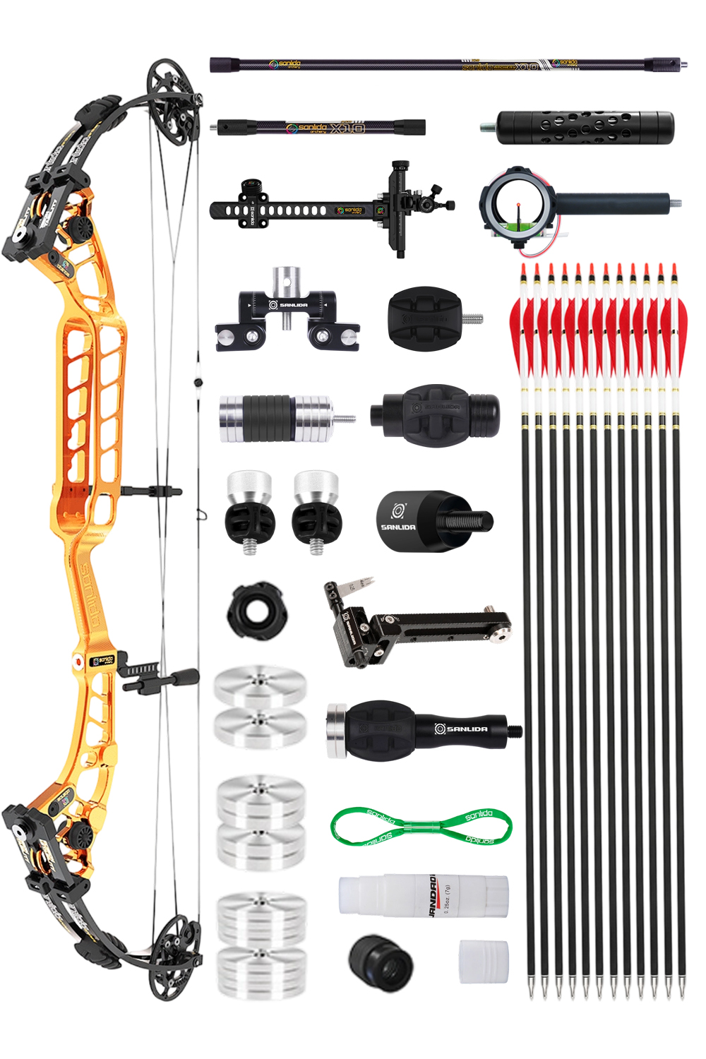 Sanlida 40″ ATA Hero 10 ΙΙ 30-70Lbs Target Compound Bow Kit