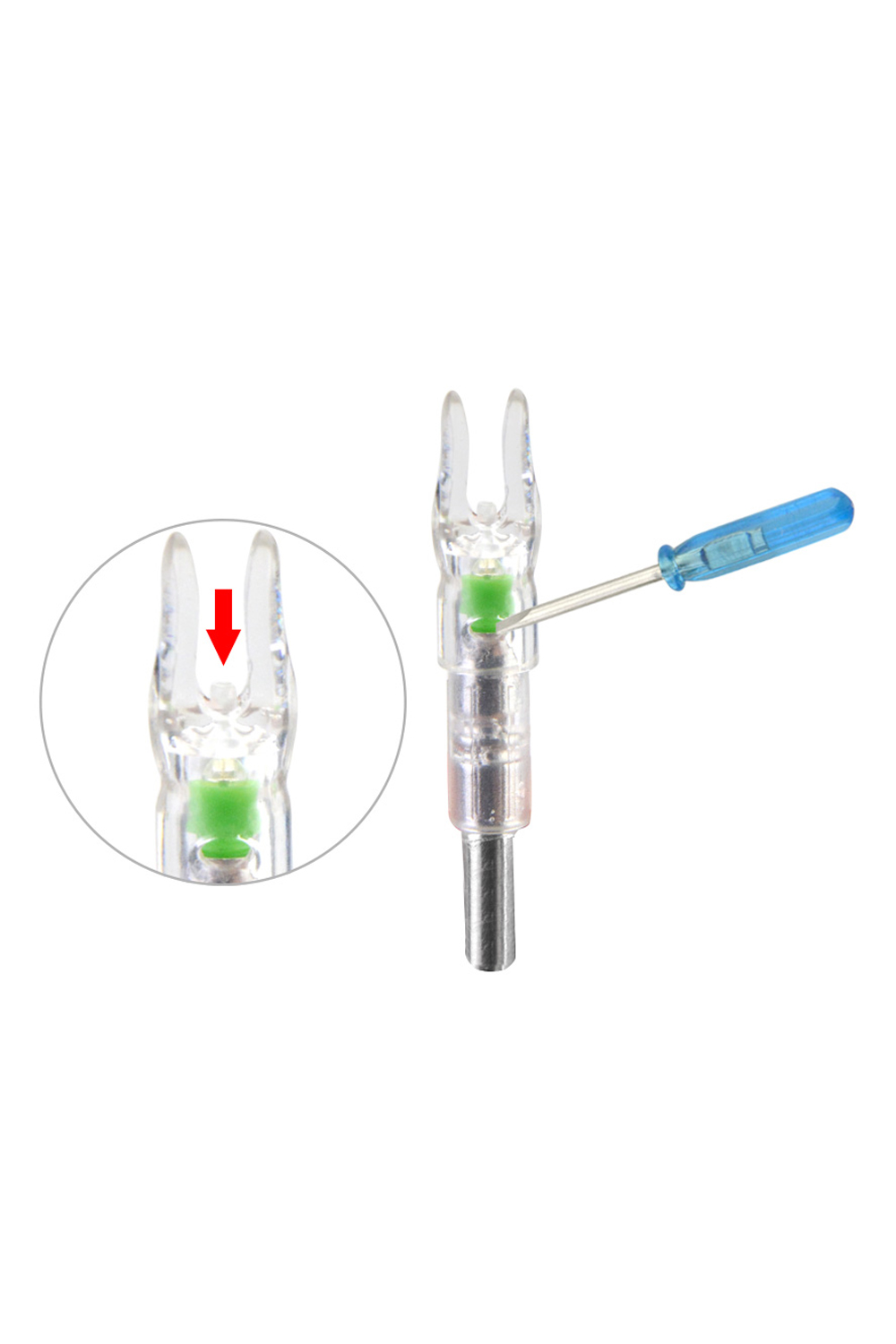 Lokearchery 4.9cm Auto On/Off LED Lighted Arrow Nocks