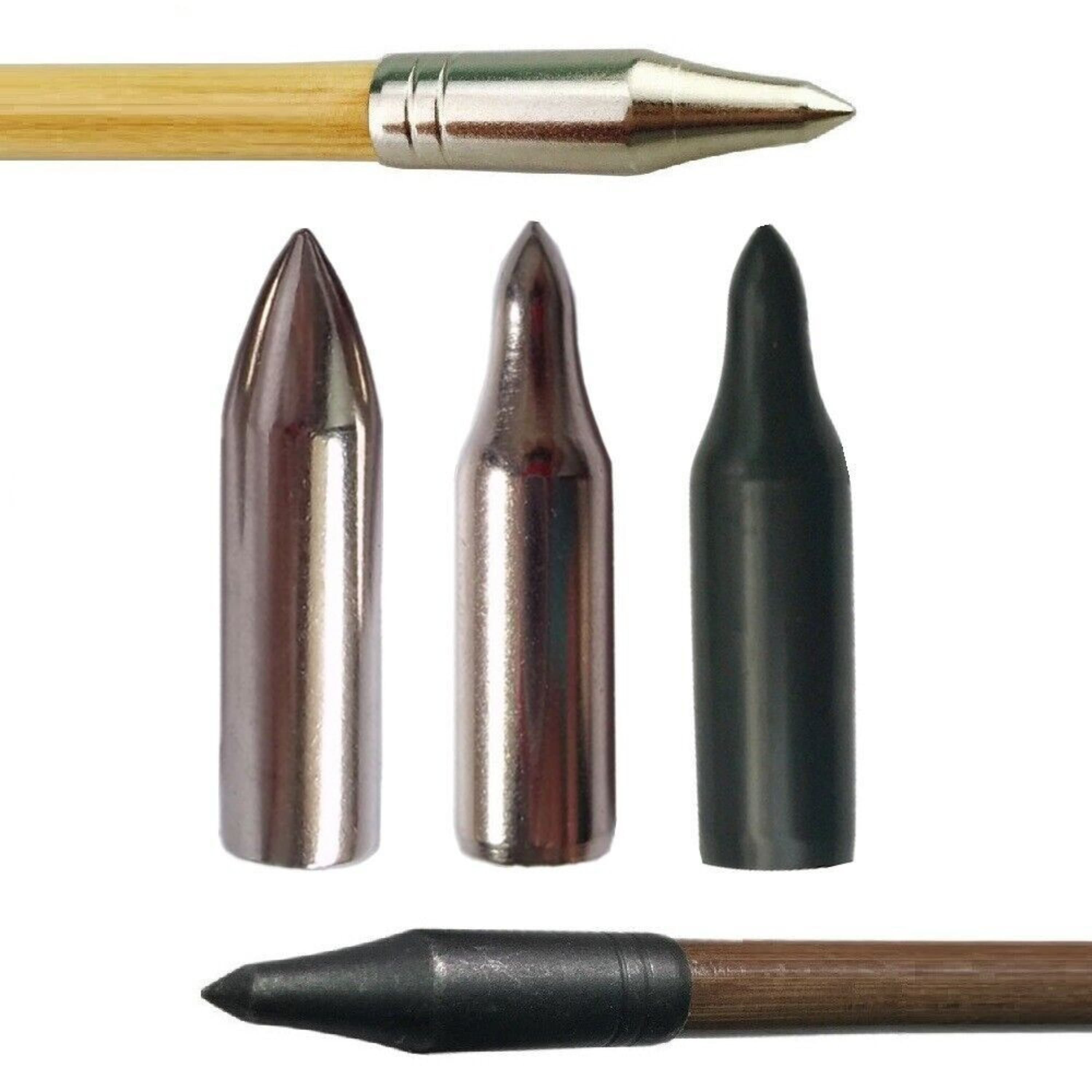 12Pcs Ameyxgs Archery Arrowheads Stainless Steel for ID 8mm Shafts