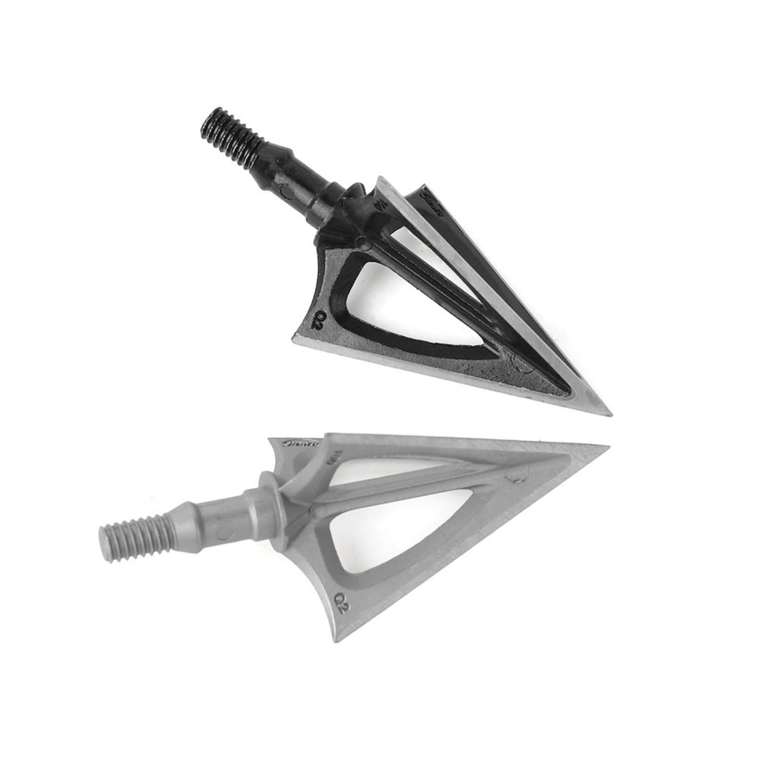 12-Pack 100 Grain 3-Blade Stainless Steel Broadheads For Archery Bow Hunting