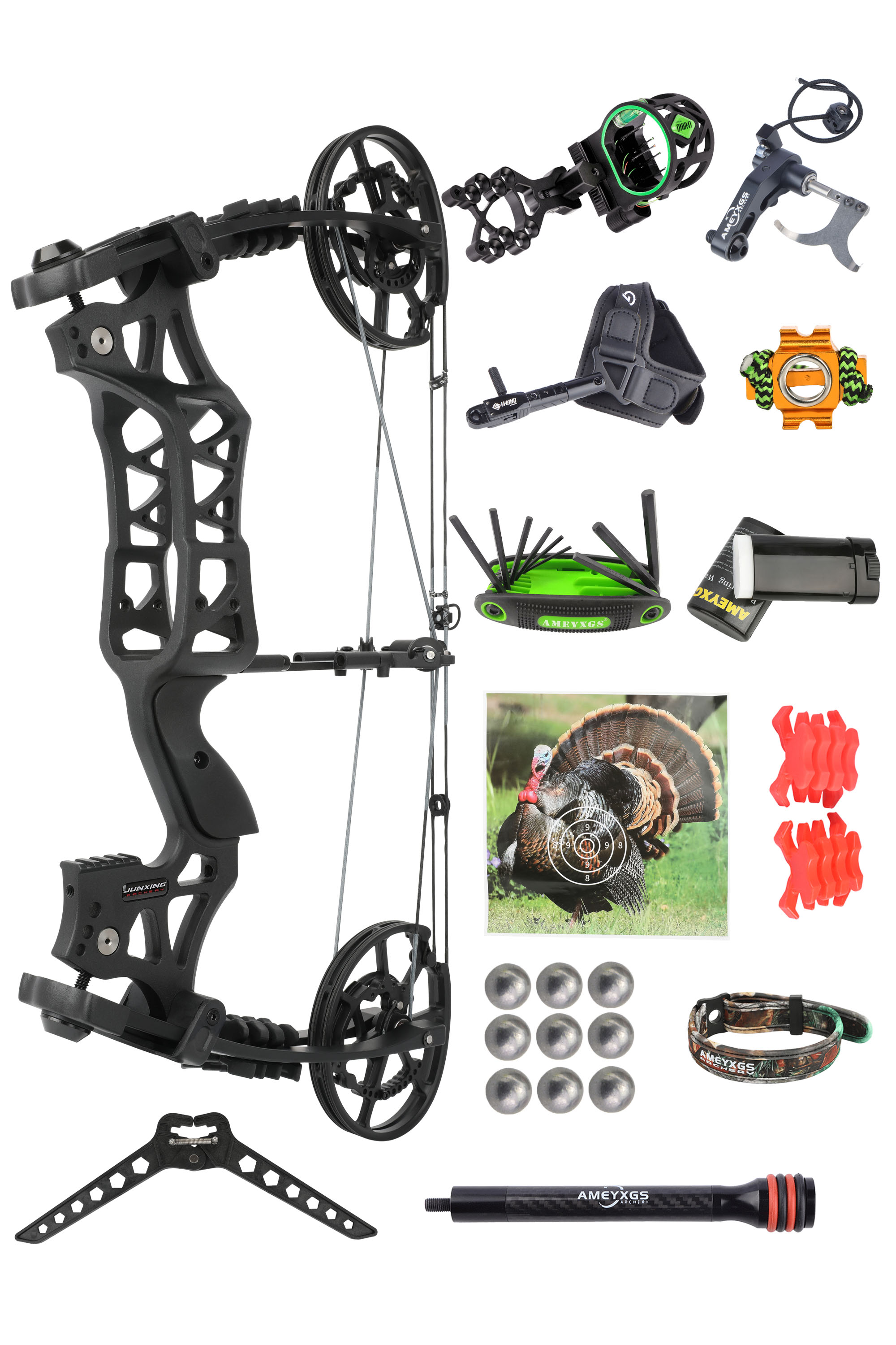 High-Performance Compound Bows, Style A & B, Adjustable 40-70 lbs