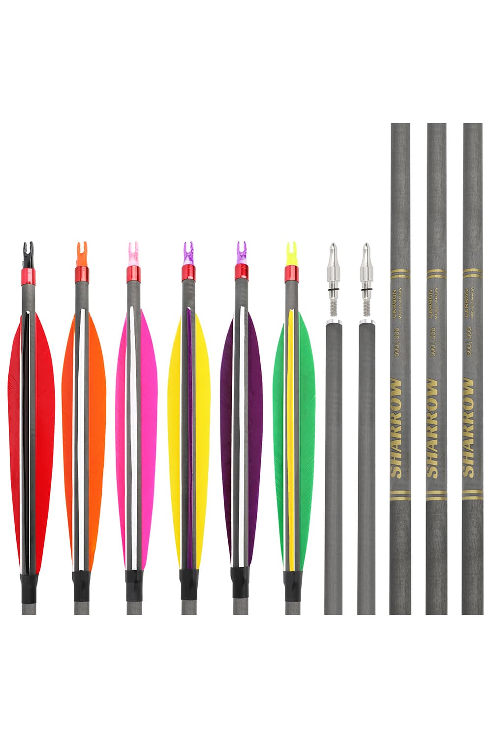 Sharrow ID 6.2mm Archery Hunting Pure Carbon Arrows-Lokearchery
