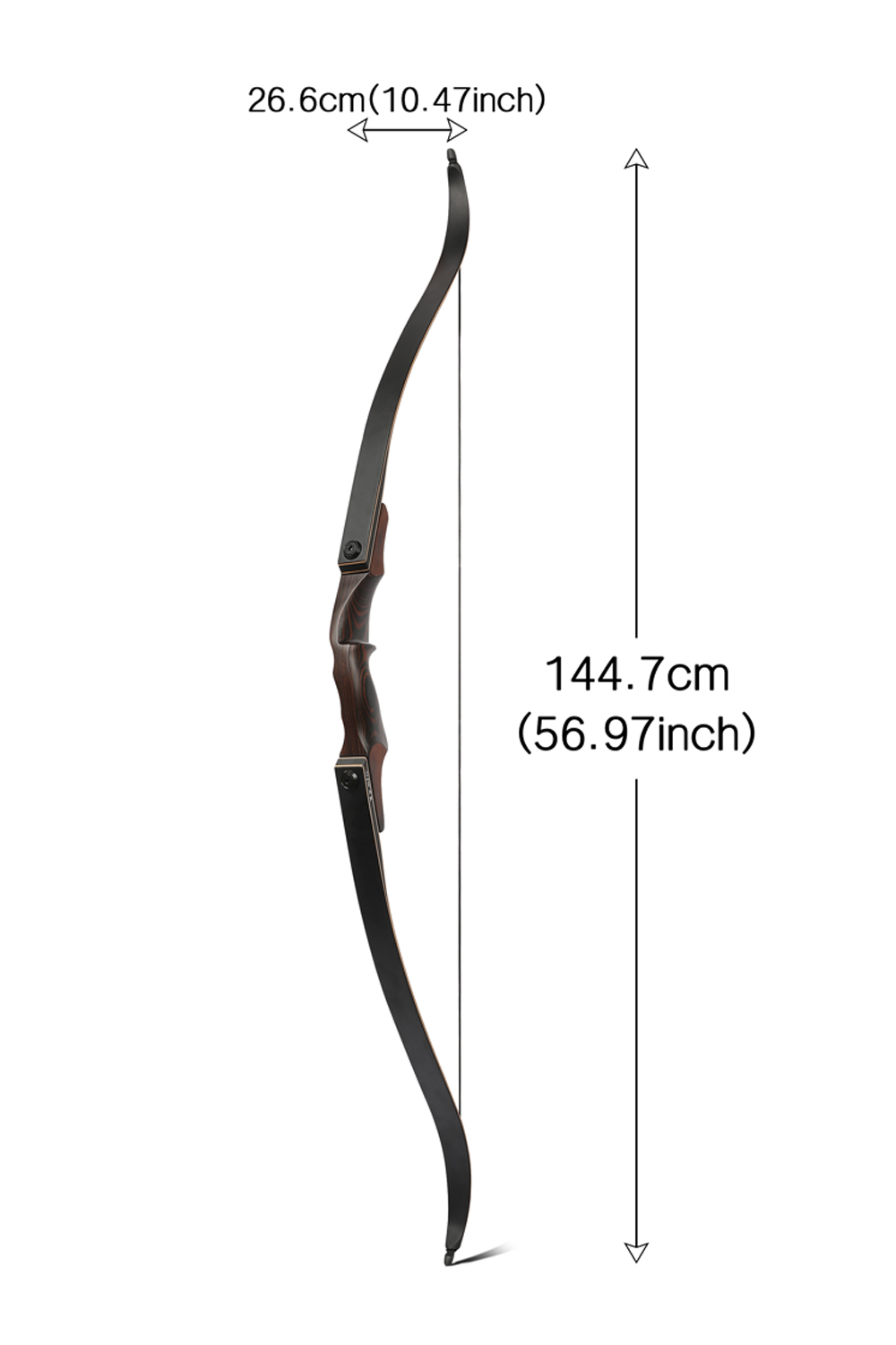 Black Hunter 20-60Lbs Archery Hunting Recurve Bow-Lokearchery