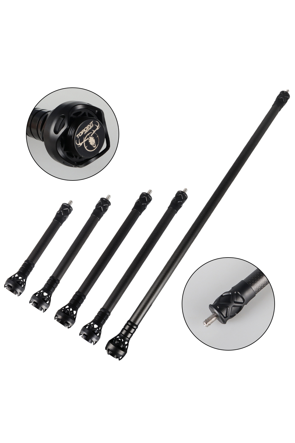 Topoint TP626 3K 6-24 inch Carbon Bow Stabilizer 