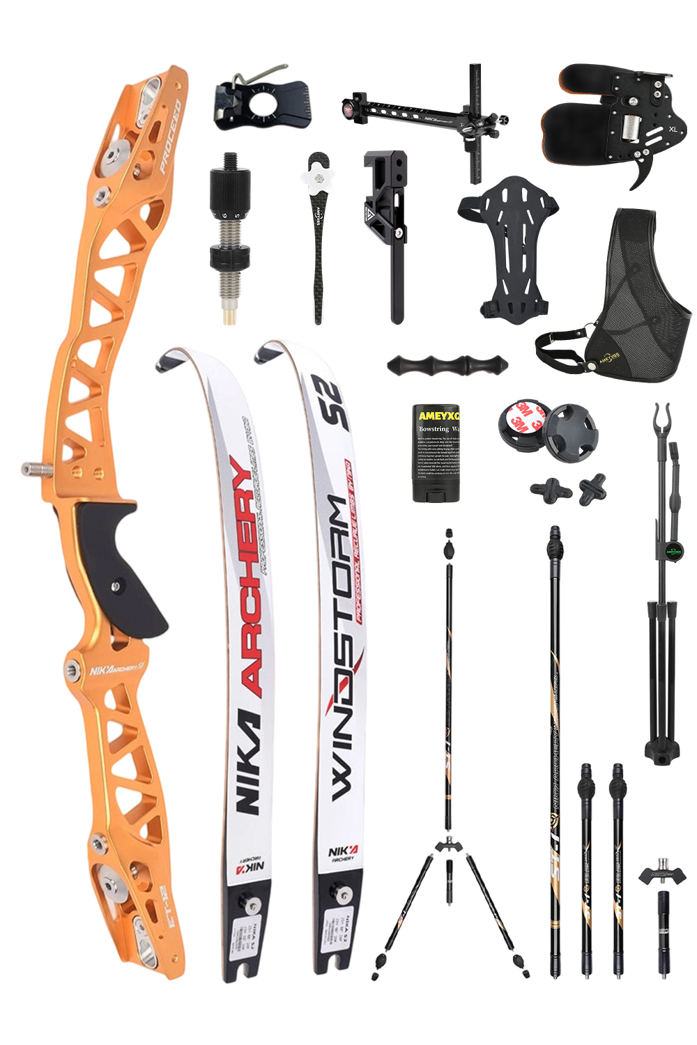 Nika ET-12 12-42Lbs CNC Competition Olympic Recurve Bow Set