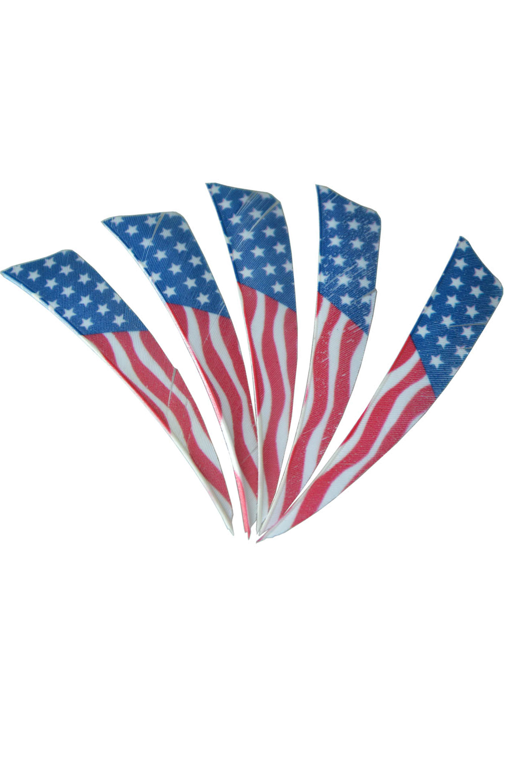 Lokearchery 4 inch Shield Cut Printed Arrow Feathers - 50 Pack