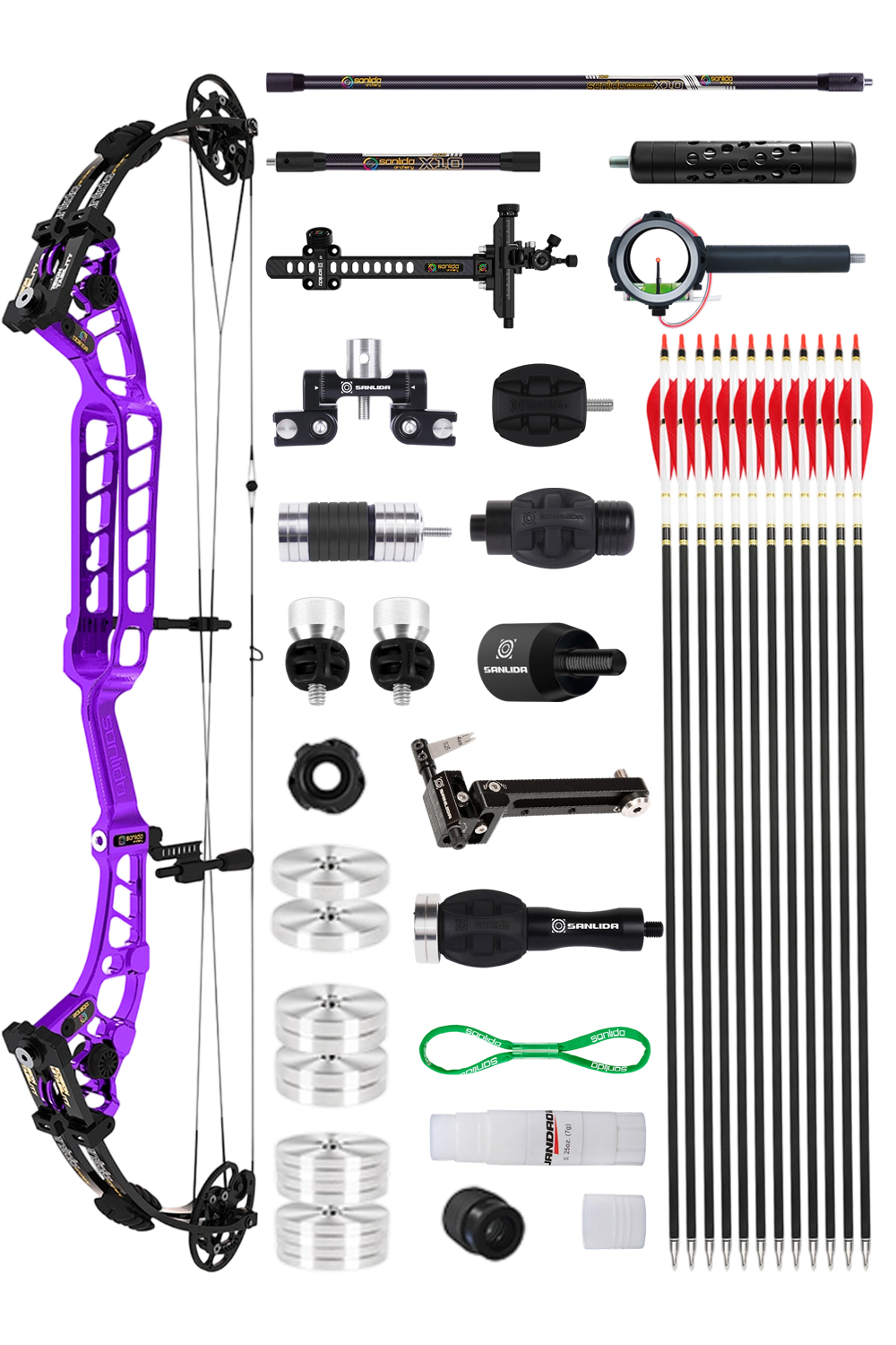 Sanlida 40″ ATA Hero 10 ΙΙ 30-70Lbs Target Compound Bow Kit