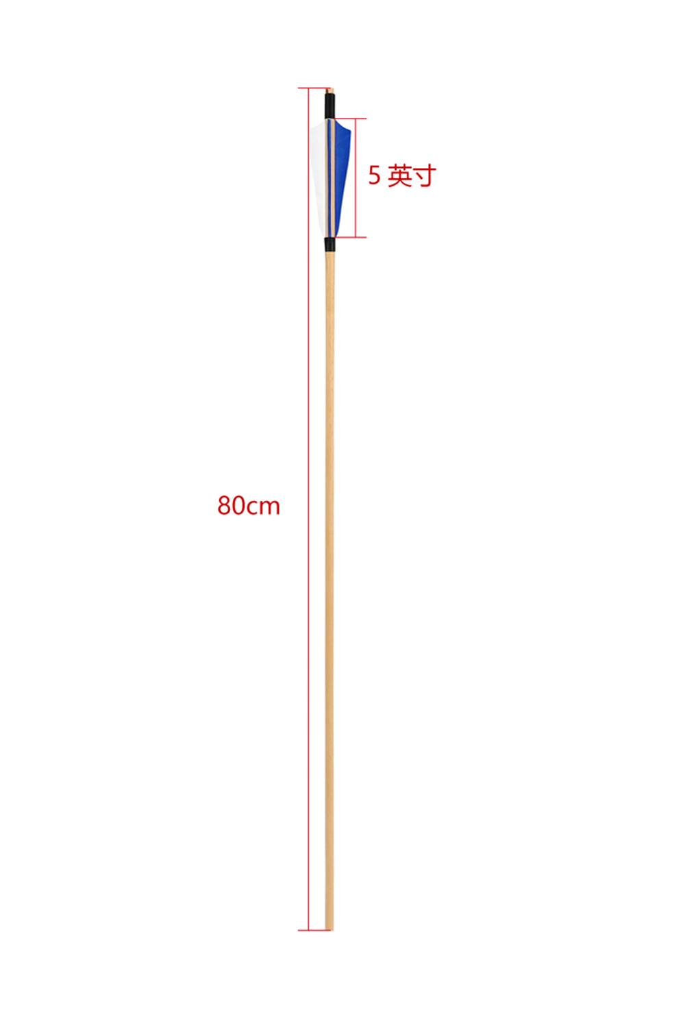 31" Arrow Shaft 5" Real Feather Wooden Arrow Shaft-Lokearchery