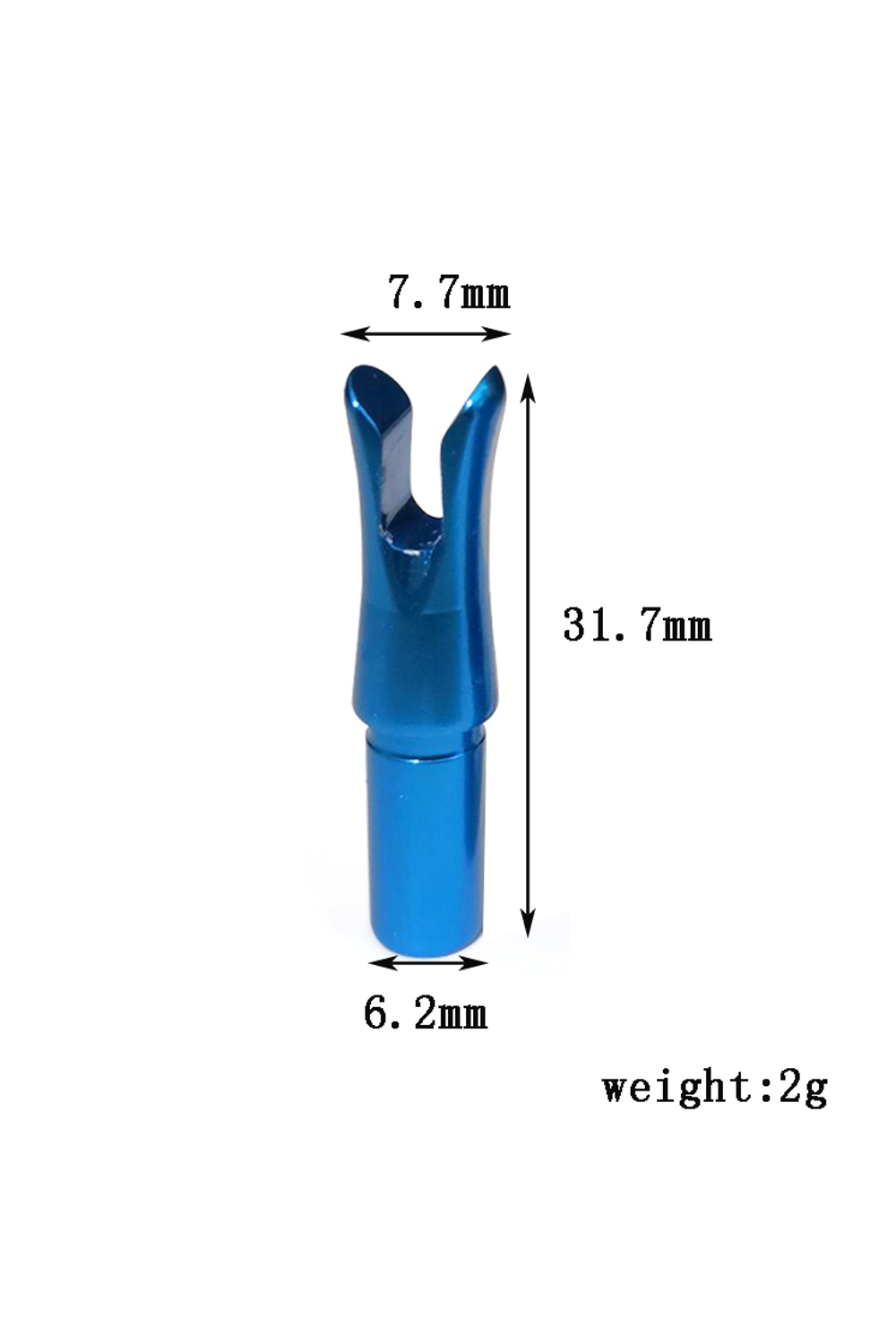 12-Pack 6.2mm Aluminum Insert Nocks-Lokearchery